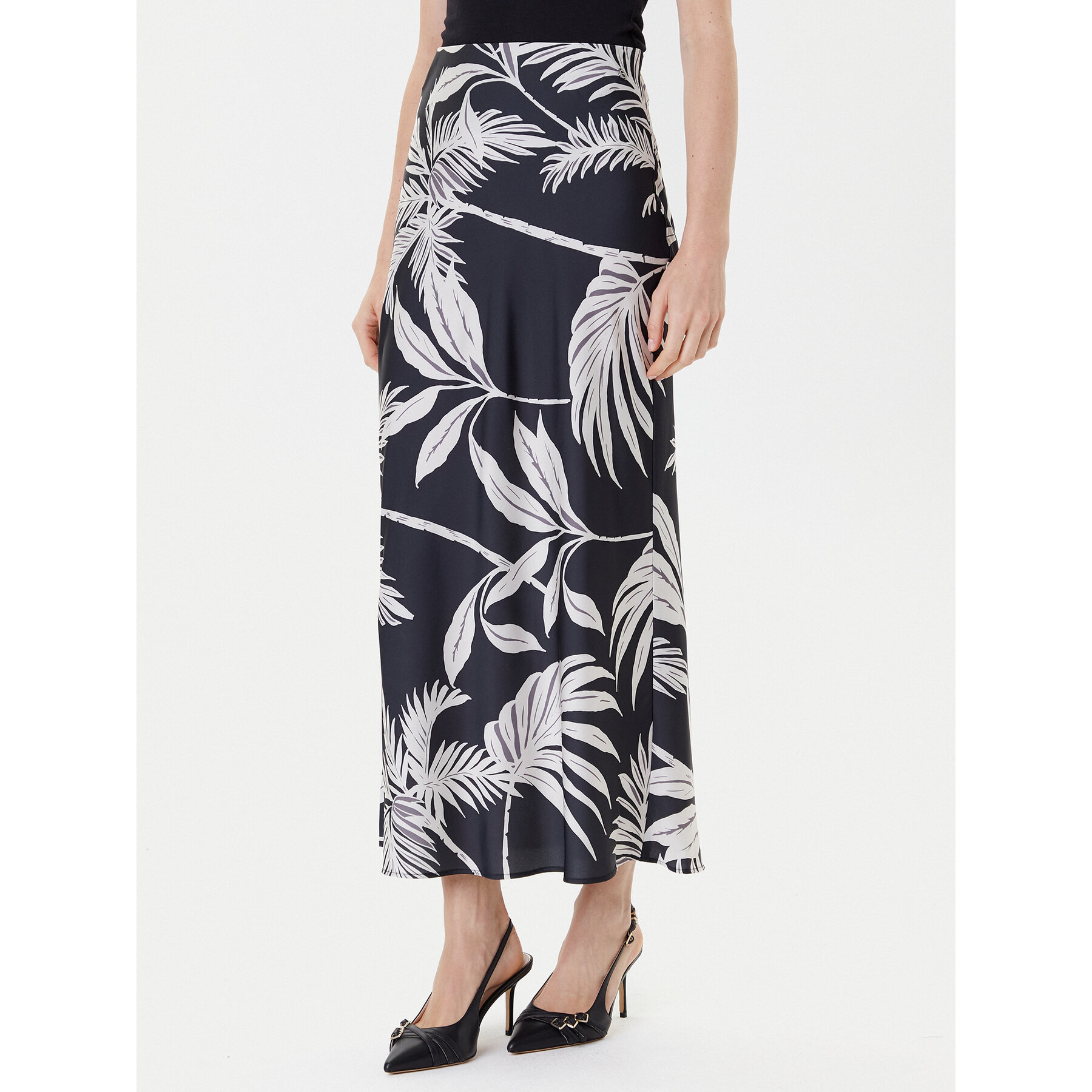 Guess Spódnica midi W5YD55 WF1T2 Czarny Regular Fit
