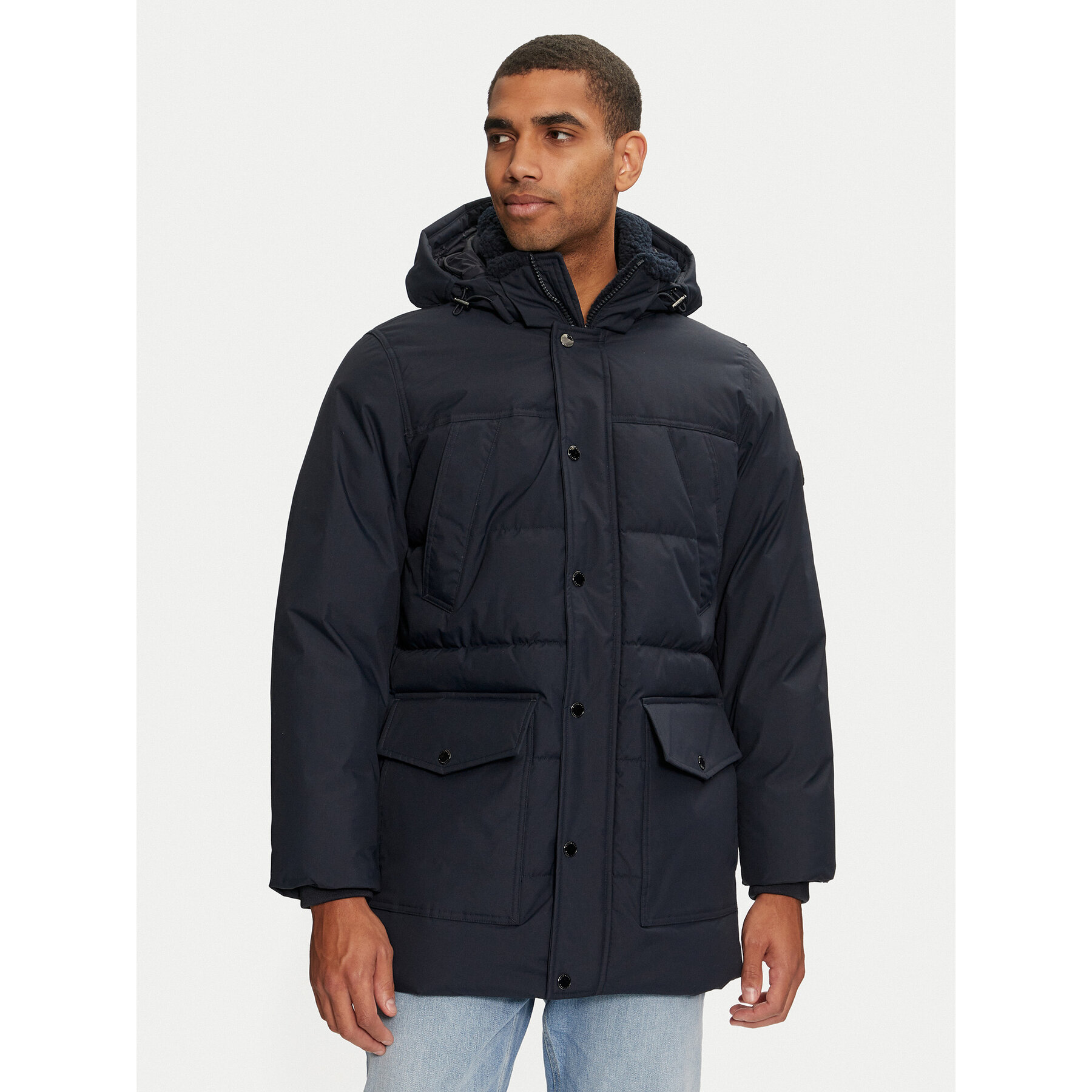 Tommy Hilfiger Kurtka zimowa Rockie MW0MW36593 Granatowy Regular Fit