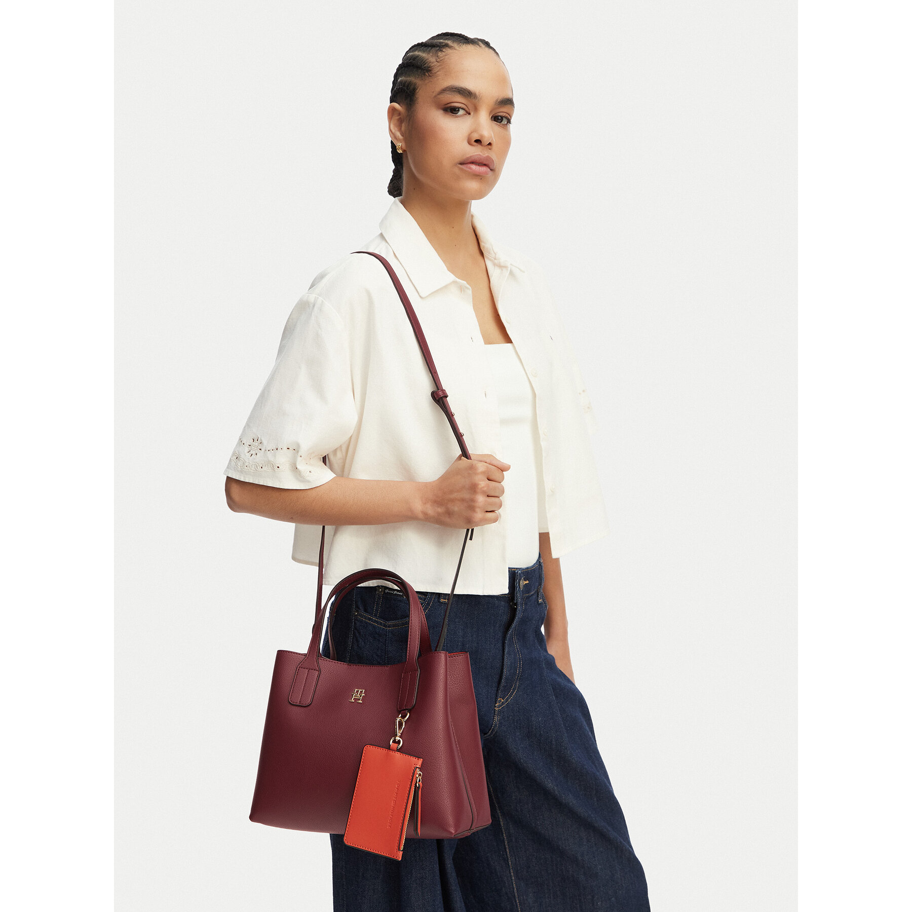 Tommy Hilfiger Torebka Th Icon Mini Satchel AW0AW18722 Brązowy