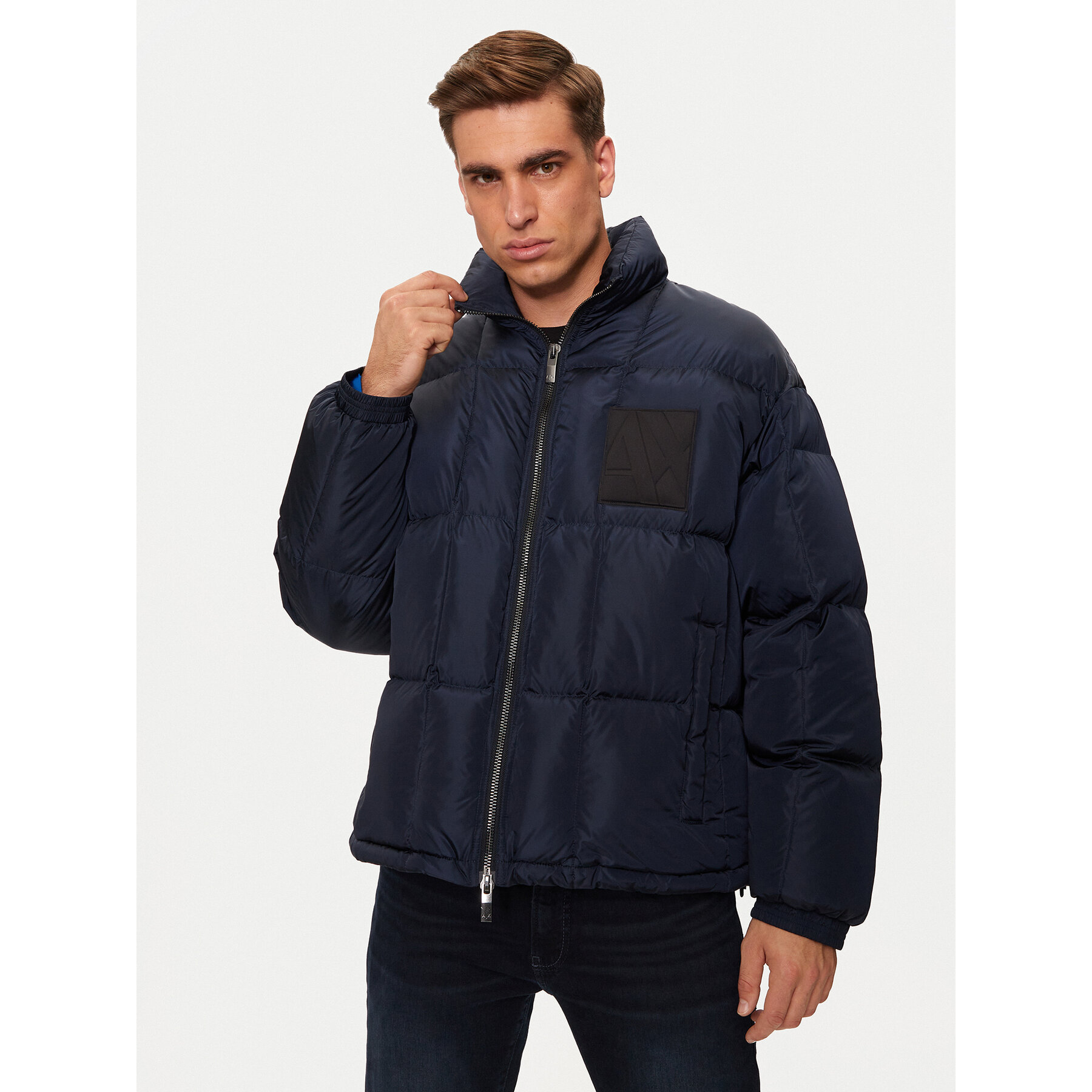 Armani Exchange Kurtka puchowa 6DZB21 ZN4XZ 1510 Granatowy Regular Fit
