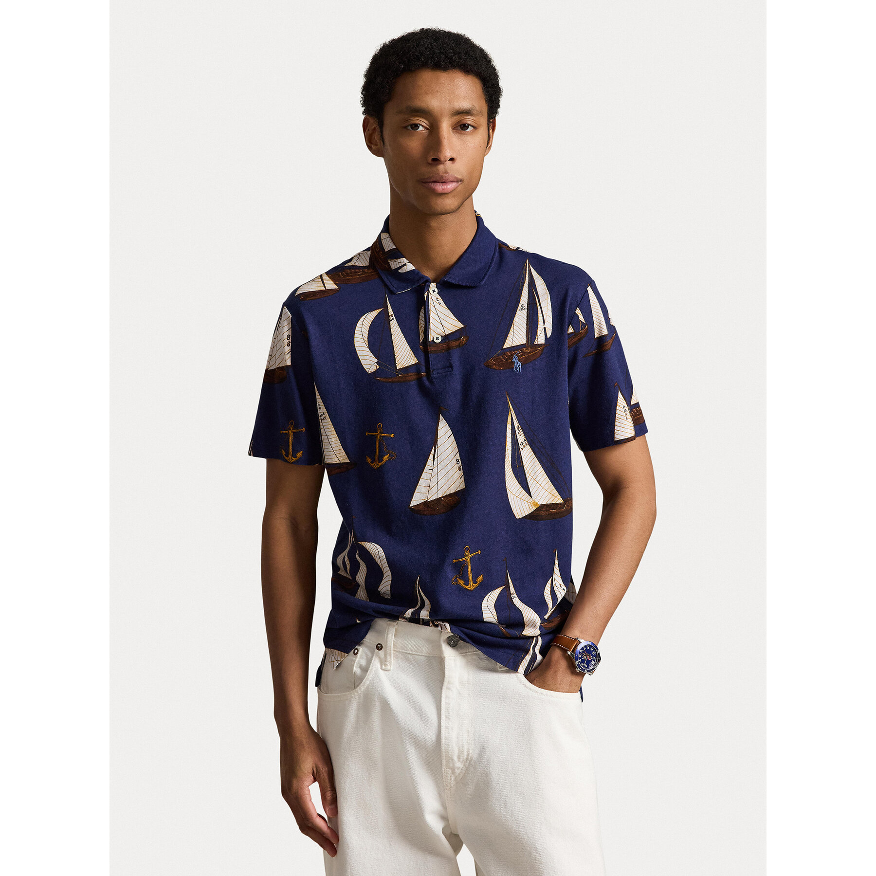 Polo Ralph Lauren Polo 710B19235001 Granatowy Regular Fit