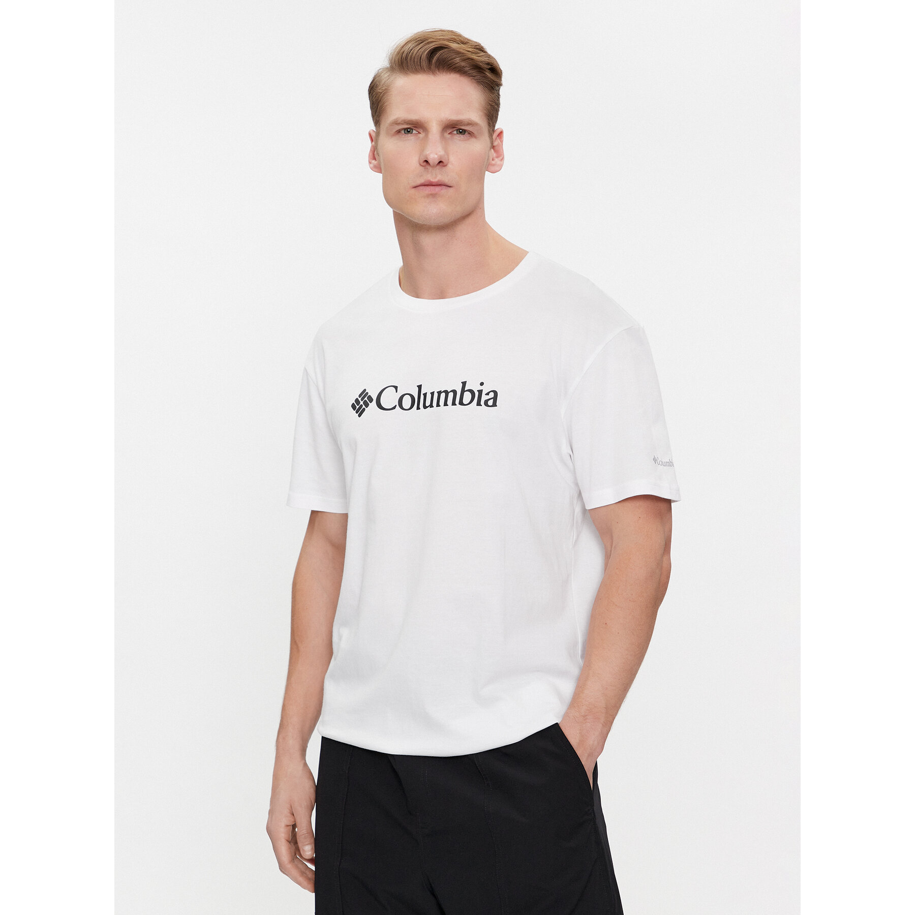 Columbia T-Shirt Csc Basic Logo 1680053 Biały Regular Fit