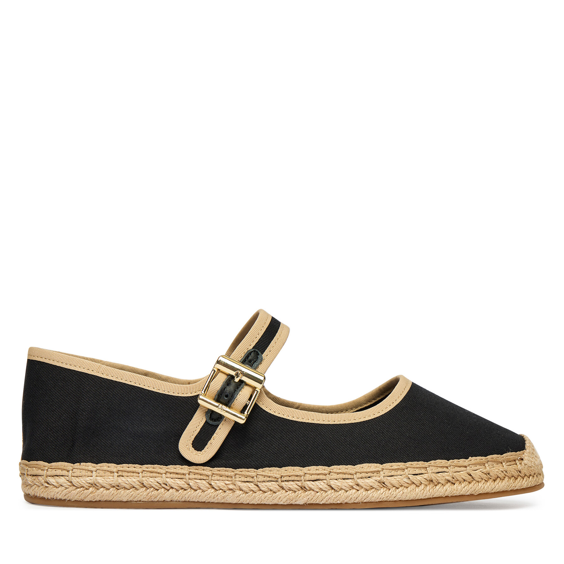 Tommy Hilfiger Espadryle Buckle Maryjane Espadrille FW0FW09239 Czarny