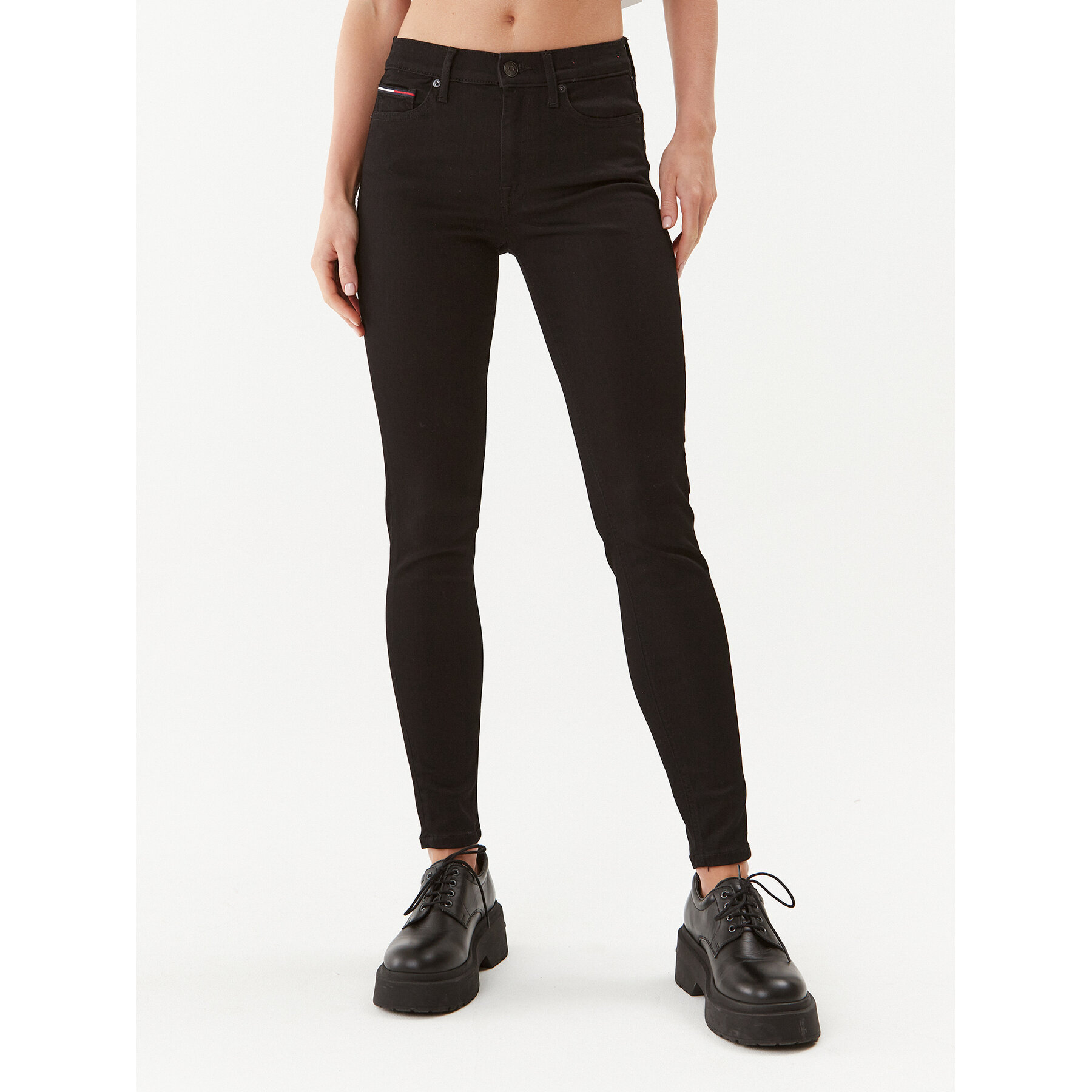 Tommy Jeans Jeansy Nora DW0DW09216 Czarny Skinny Fit