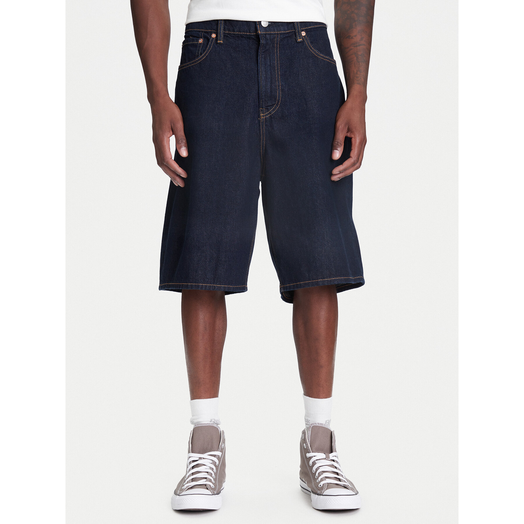 Gap Szorty jeansowe 774578-00 Granatowy Baggy Fit