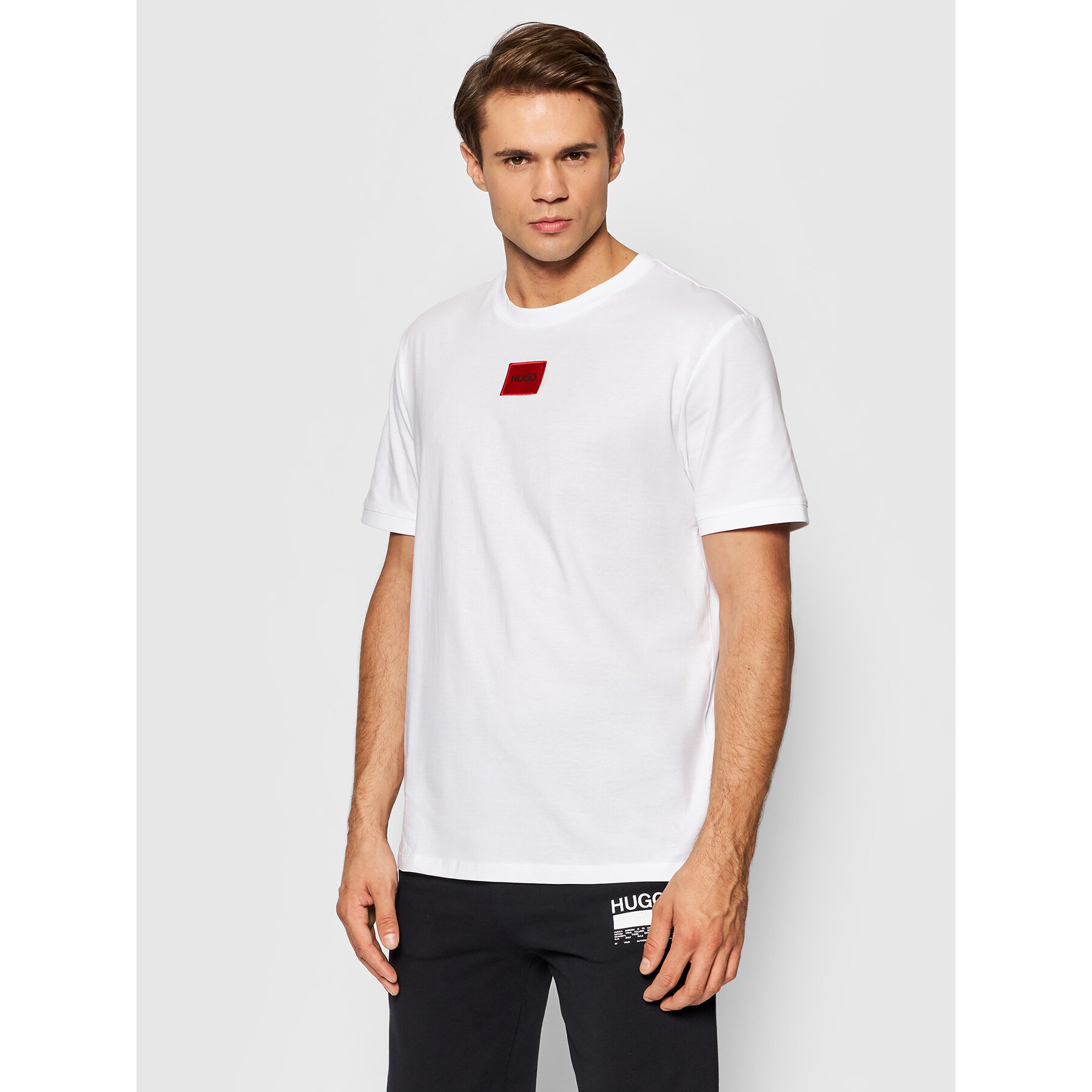 Hugo T-Shirt Diragolino 212 50447978 Biały Regular Fit