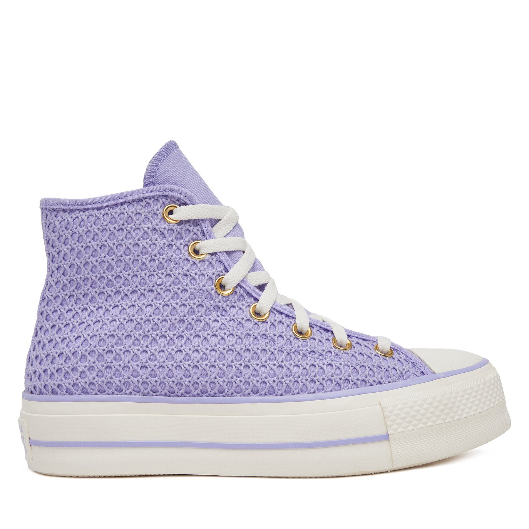 Converse Trampki Chuck Taylor All Star Lift Platform Knit Kadın Mor A13644C Fioletowy