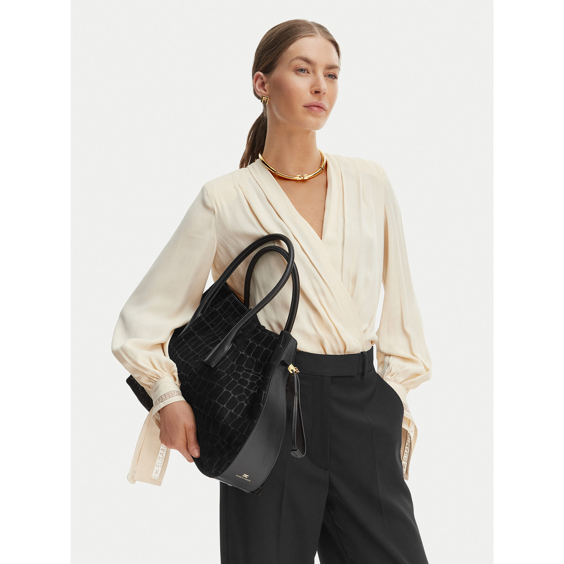 Elisabetta Franchi Torebka BS-19H-61E2-V890 Czarny