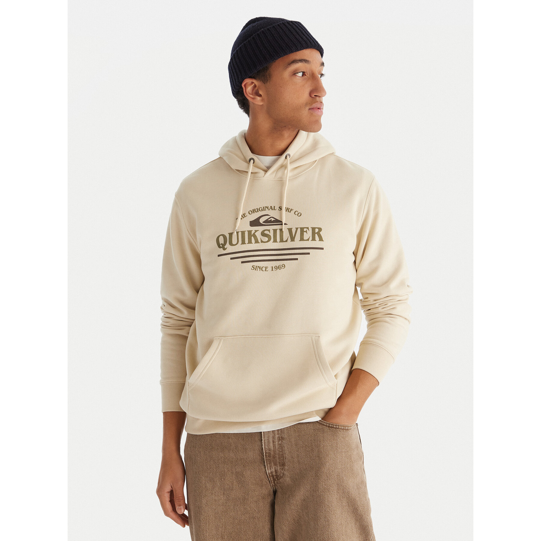 Quiksilver Bluza Screen Fleece Classic EQYFT05137 Beżowy Regular Fit