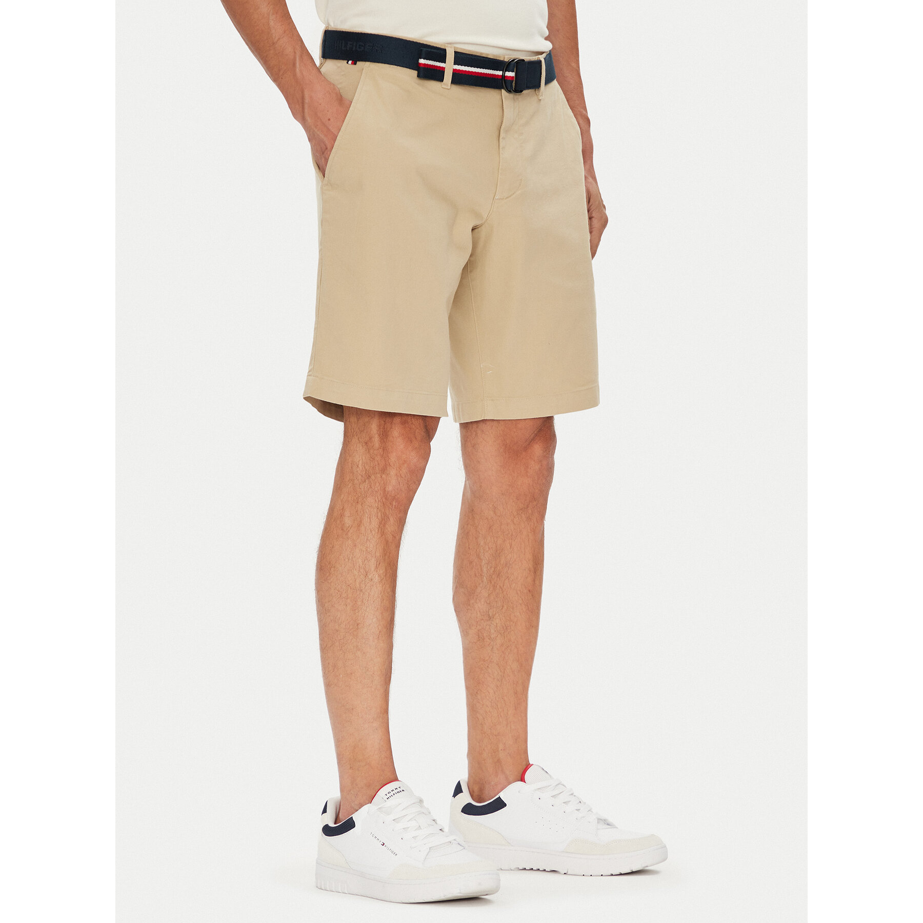 Tommy Hilfiger Szorty materiałowe Brooklyn MW0MW39706 Beżowy Regular Fit