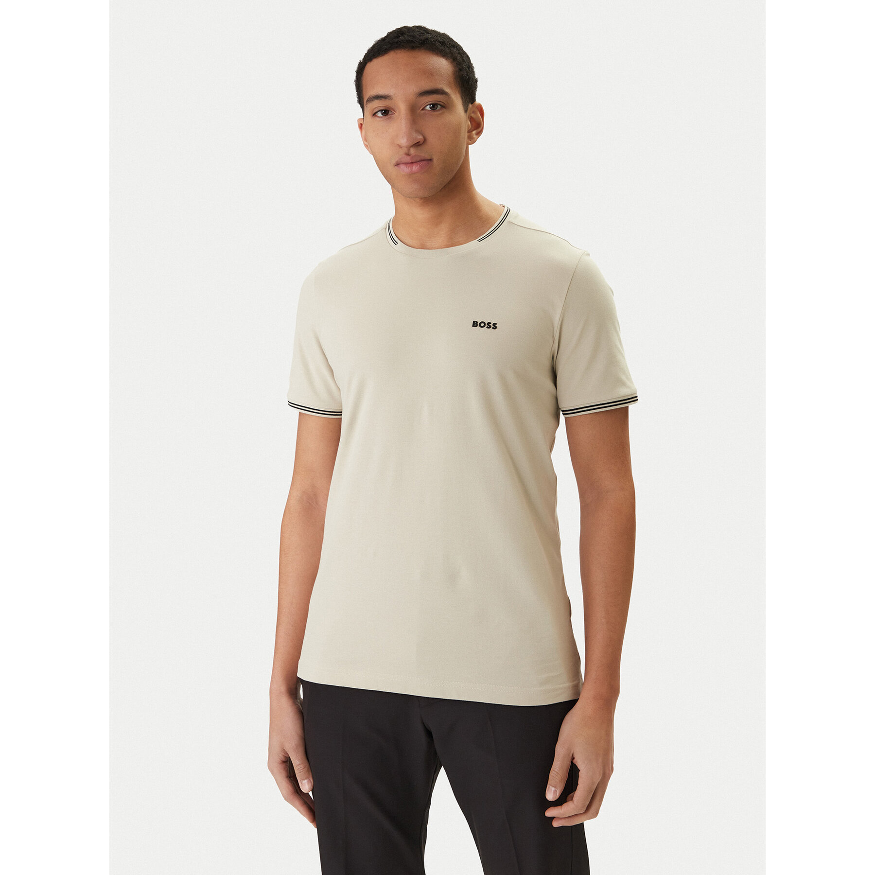 BOSS T-Shirt Taul 50521245 Beżowy Regular Fit