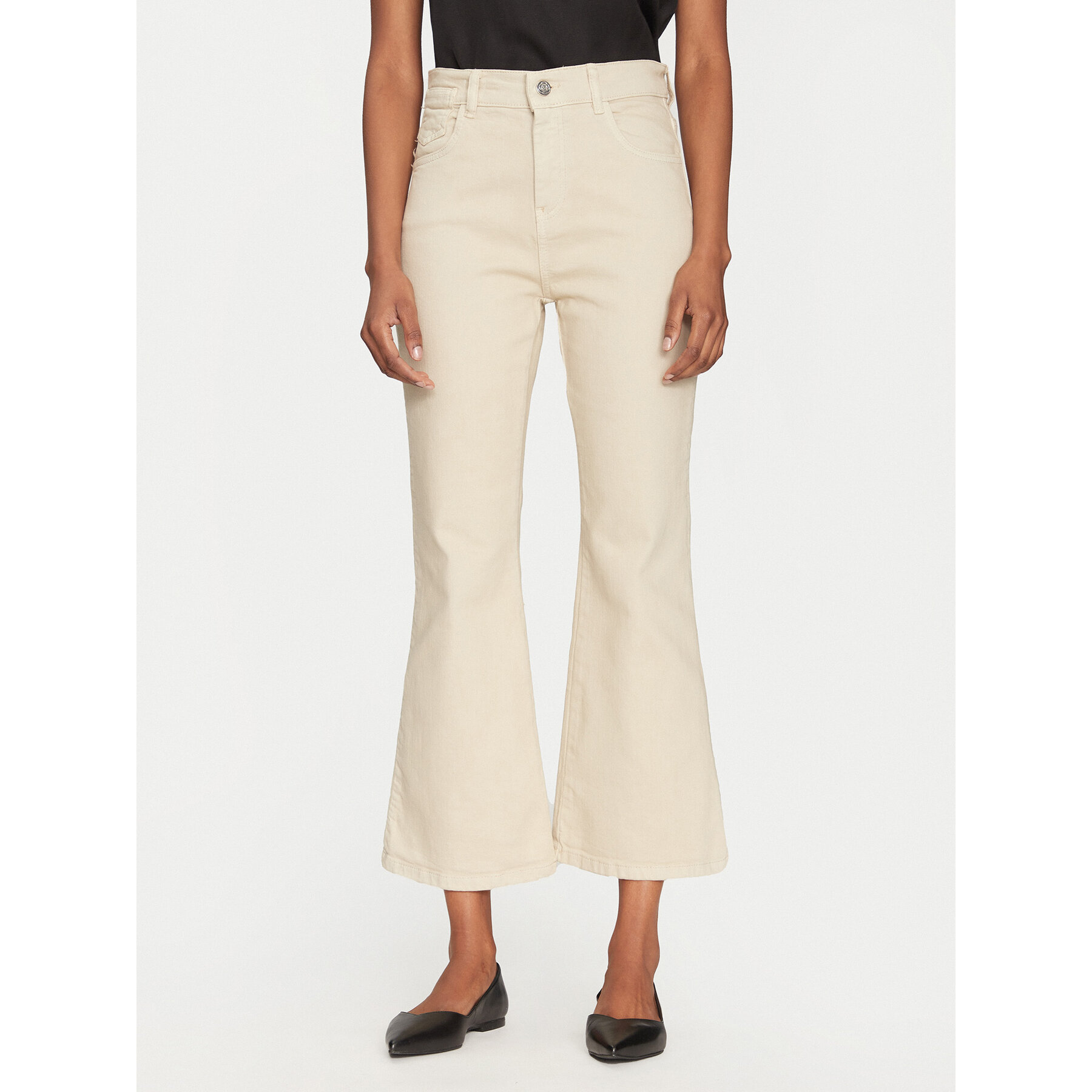 Marella Jeansy Kerry 2513131044 Beżowy Flare Fit