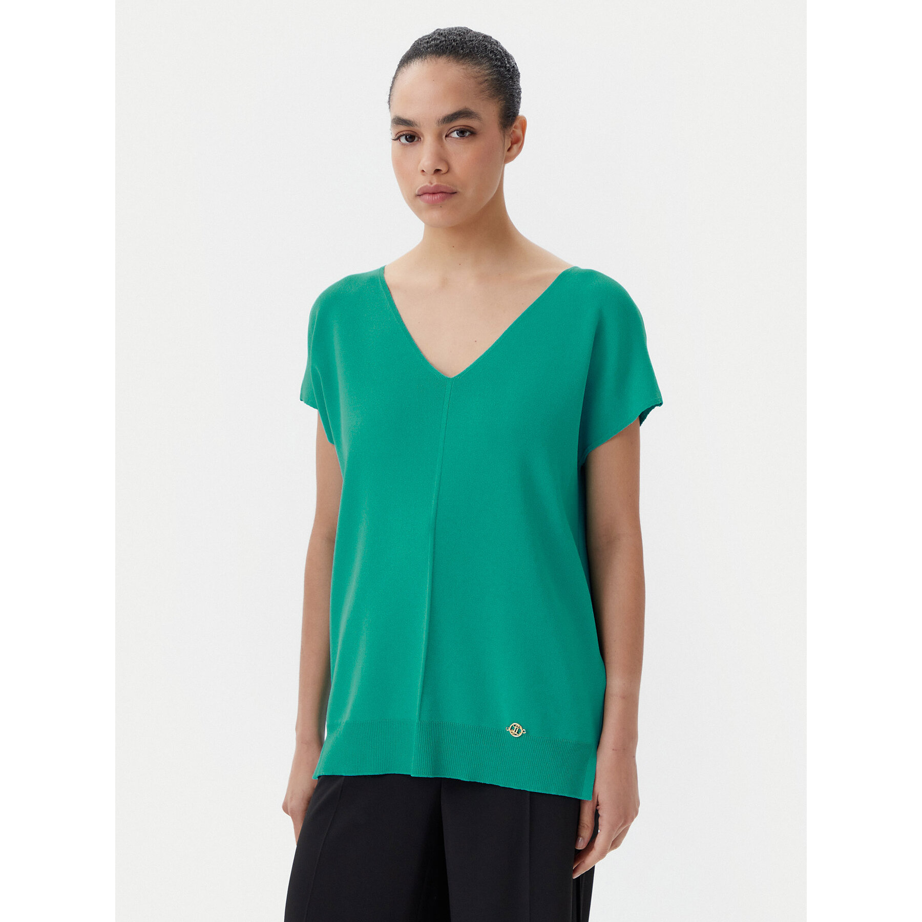 Luisa Spagnoli Sweter Caracalla 58686 Zielony Regular Fit