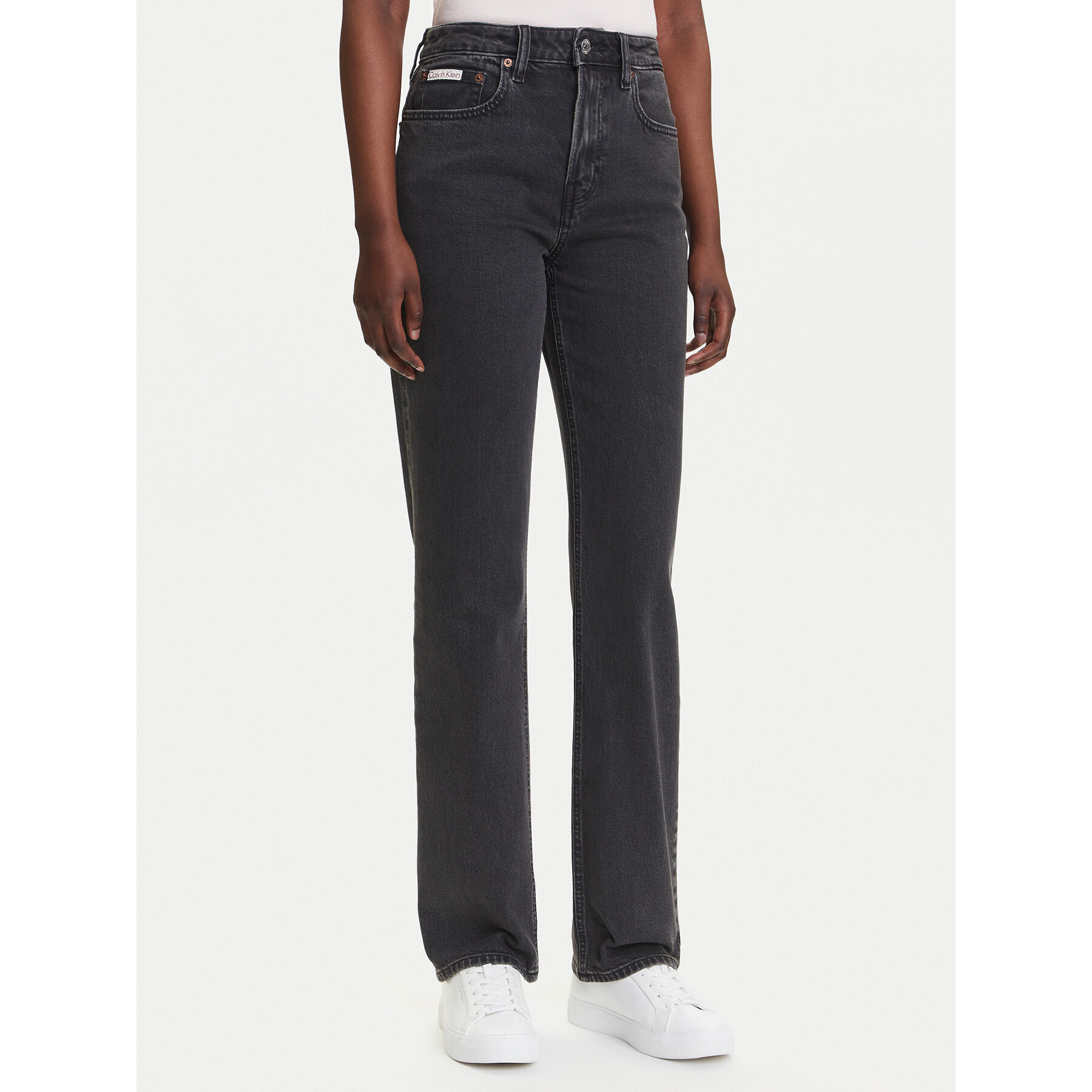 Calvin Klein Jeans Jeansy LV047B909G Czarny Straight Fit