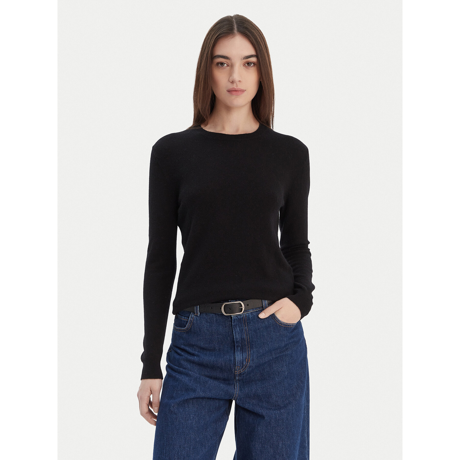 United Colors Of Benetton Sweter 1002D1K01 Czarny Regular Fit