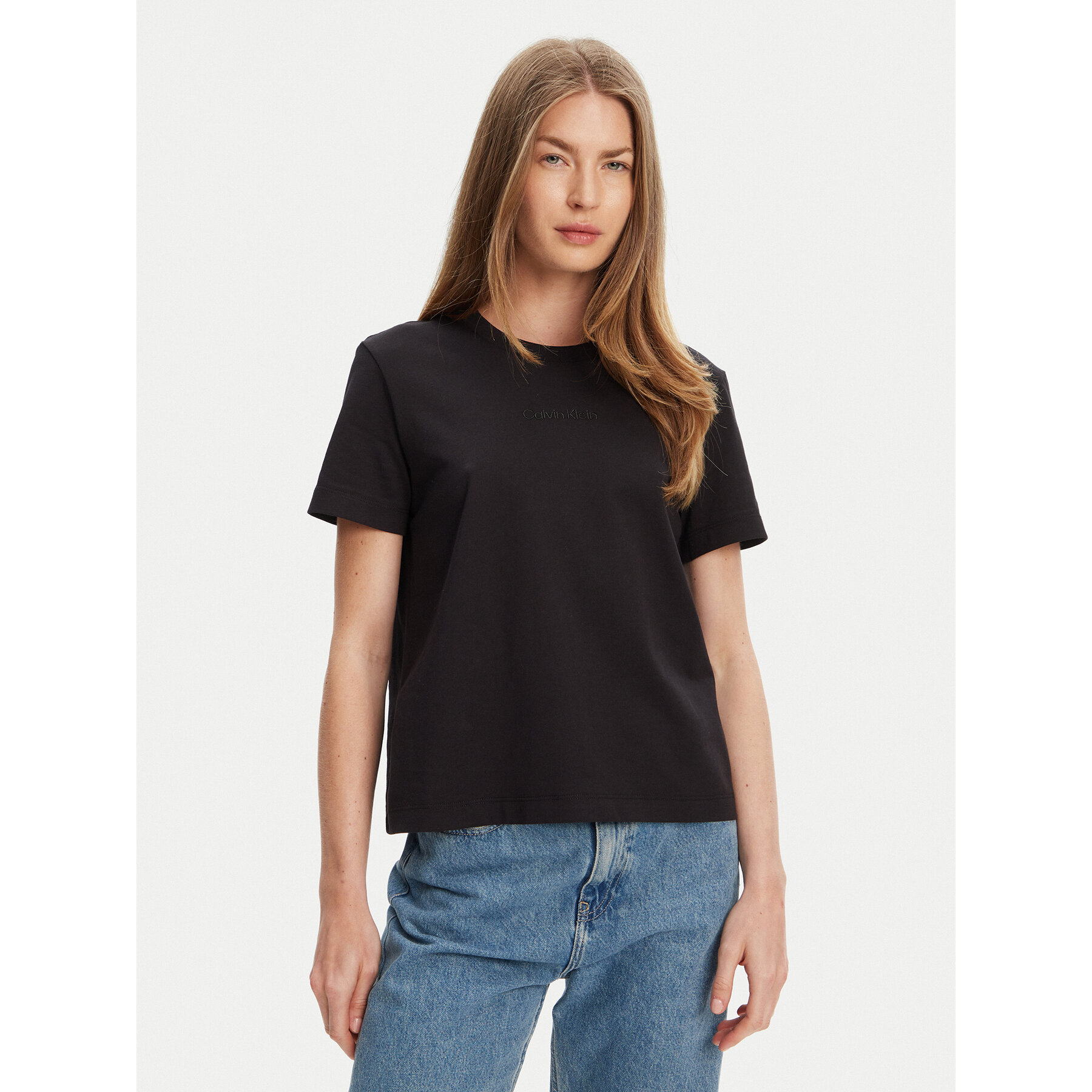 Calvin Klein T-Shirt LV044C905G Czarny Regular Fit