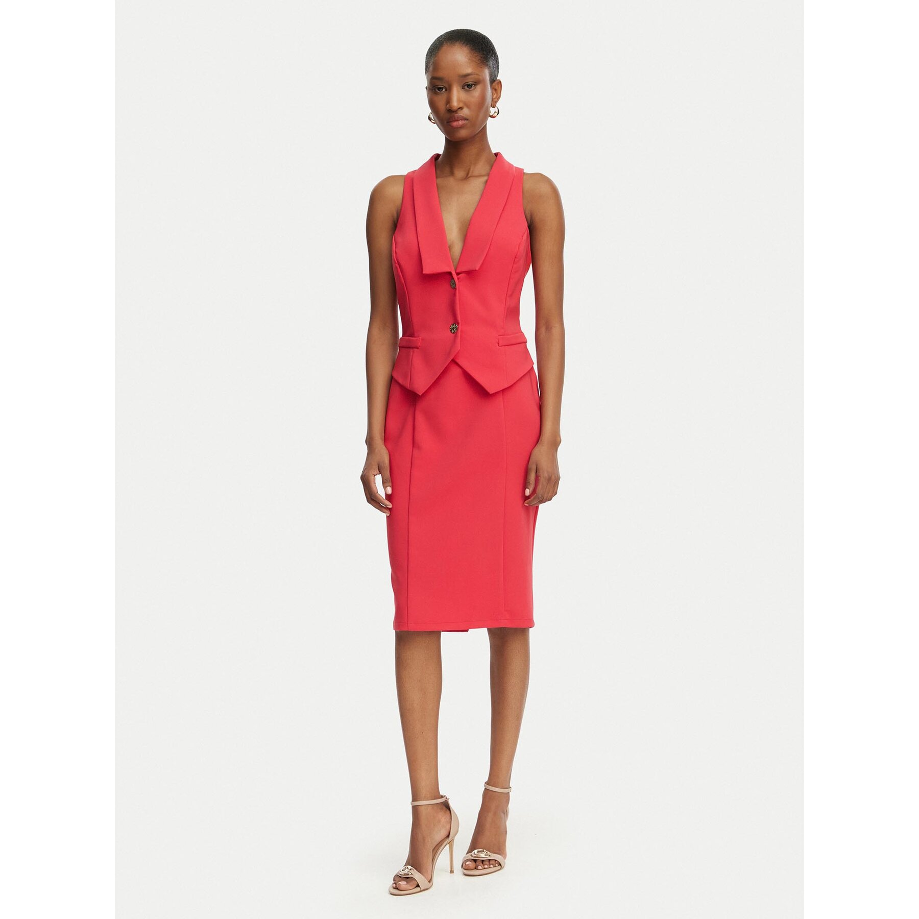 Rinascimento Sukienka koktajlowa CFC0019846002 Różowy Regular Fit
