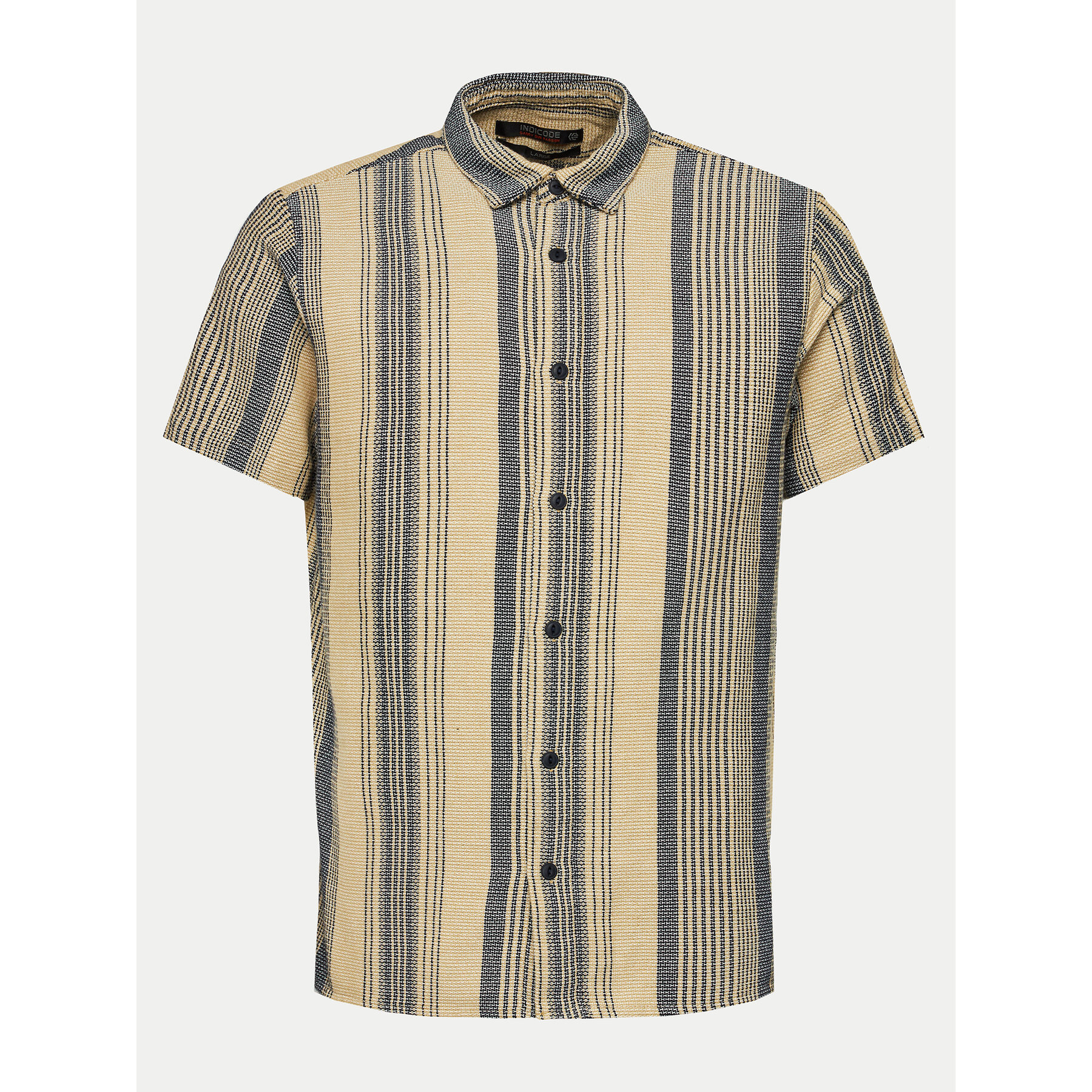 INDICODE Koszula Rafko 20-471 Beżowy Regular Fit