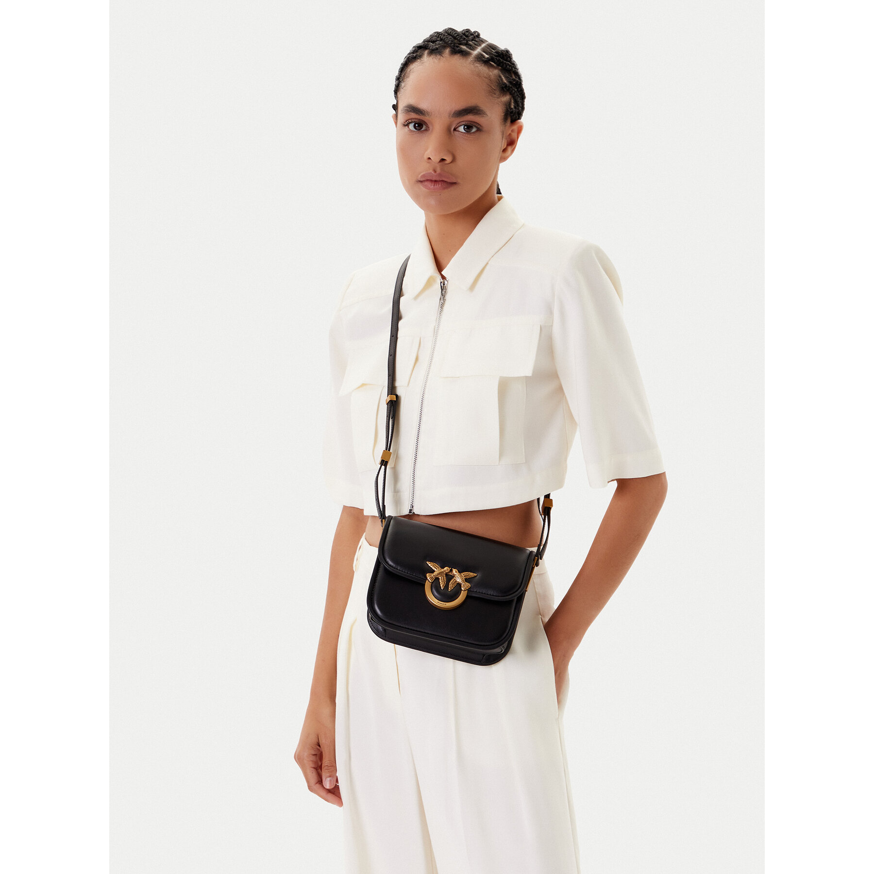 PINKO Torebka Love Box Bag Fl Mini 104297 A26L Czarny