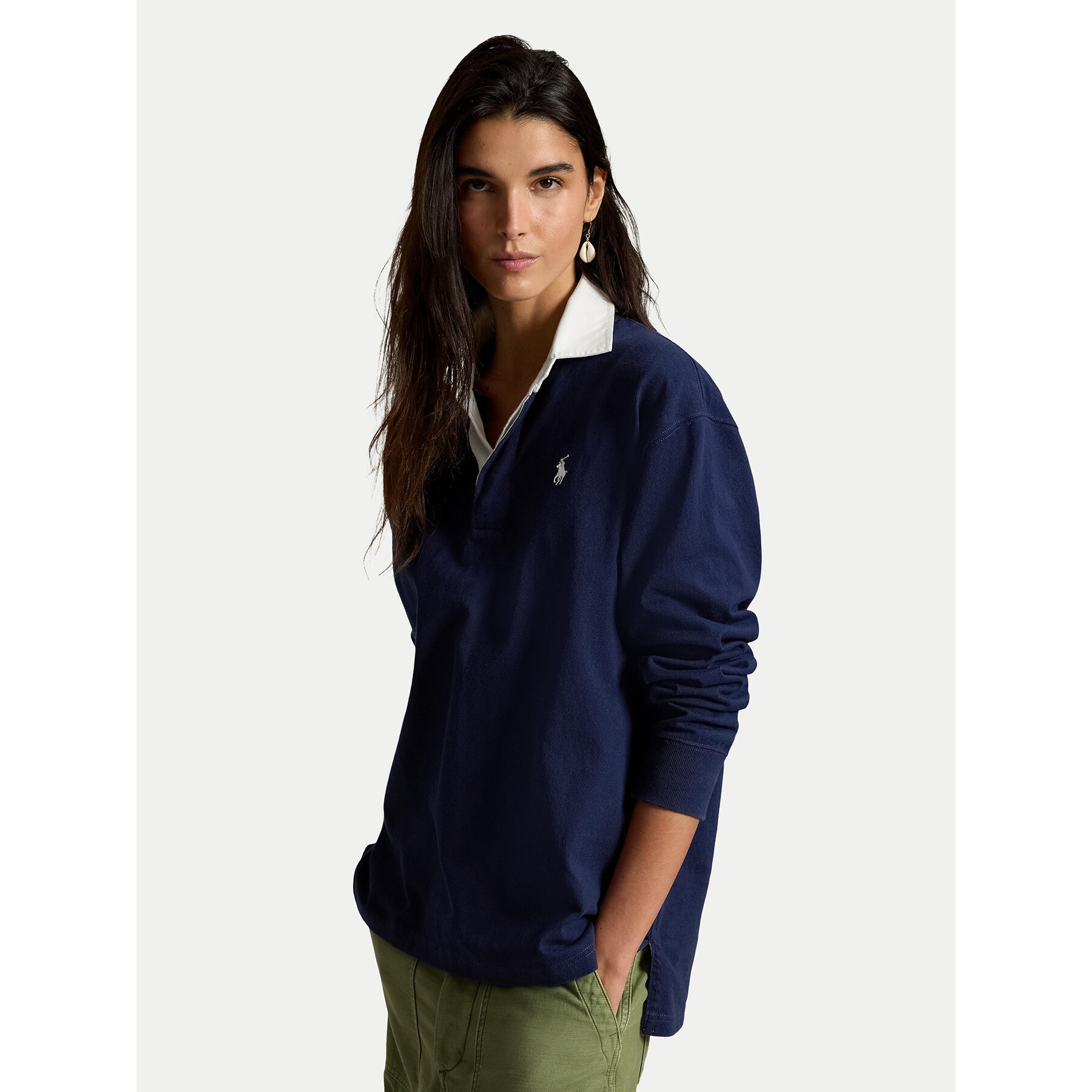 Polo Ralph Lauren Sweter 211B17797001 Granatowy Regular Fit