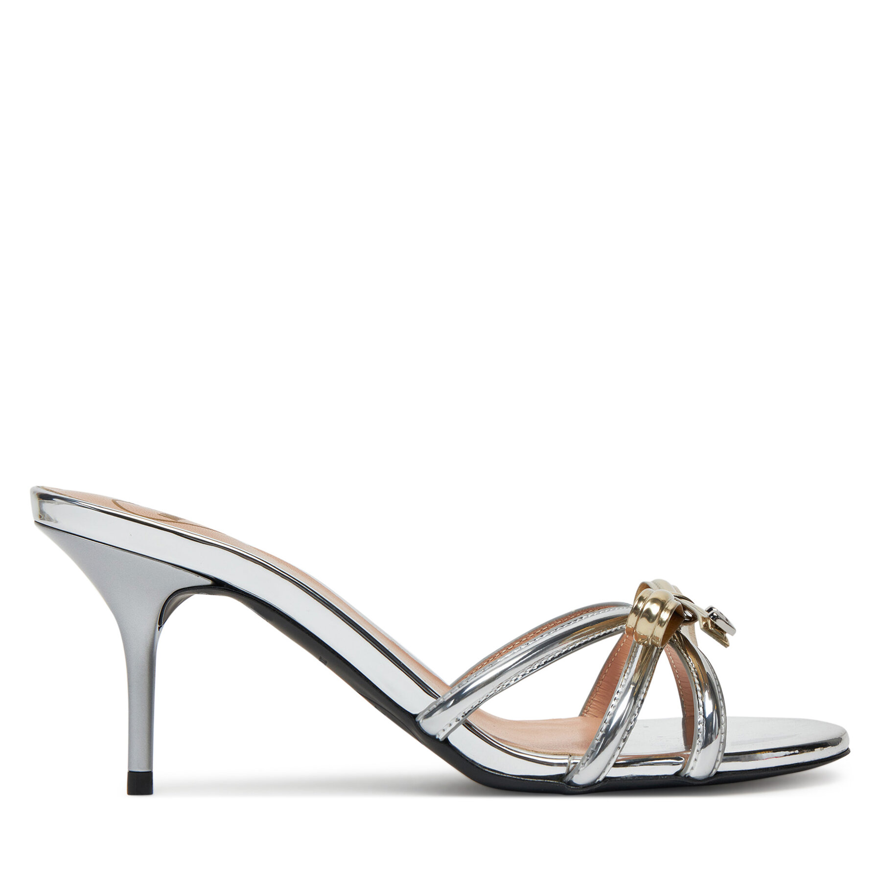 LOVE MOSCHINO Klapki JA28036G1MJE190A Srebrny
