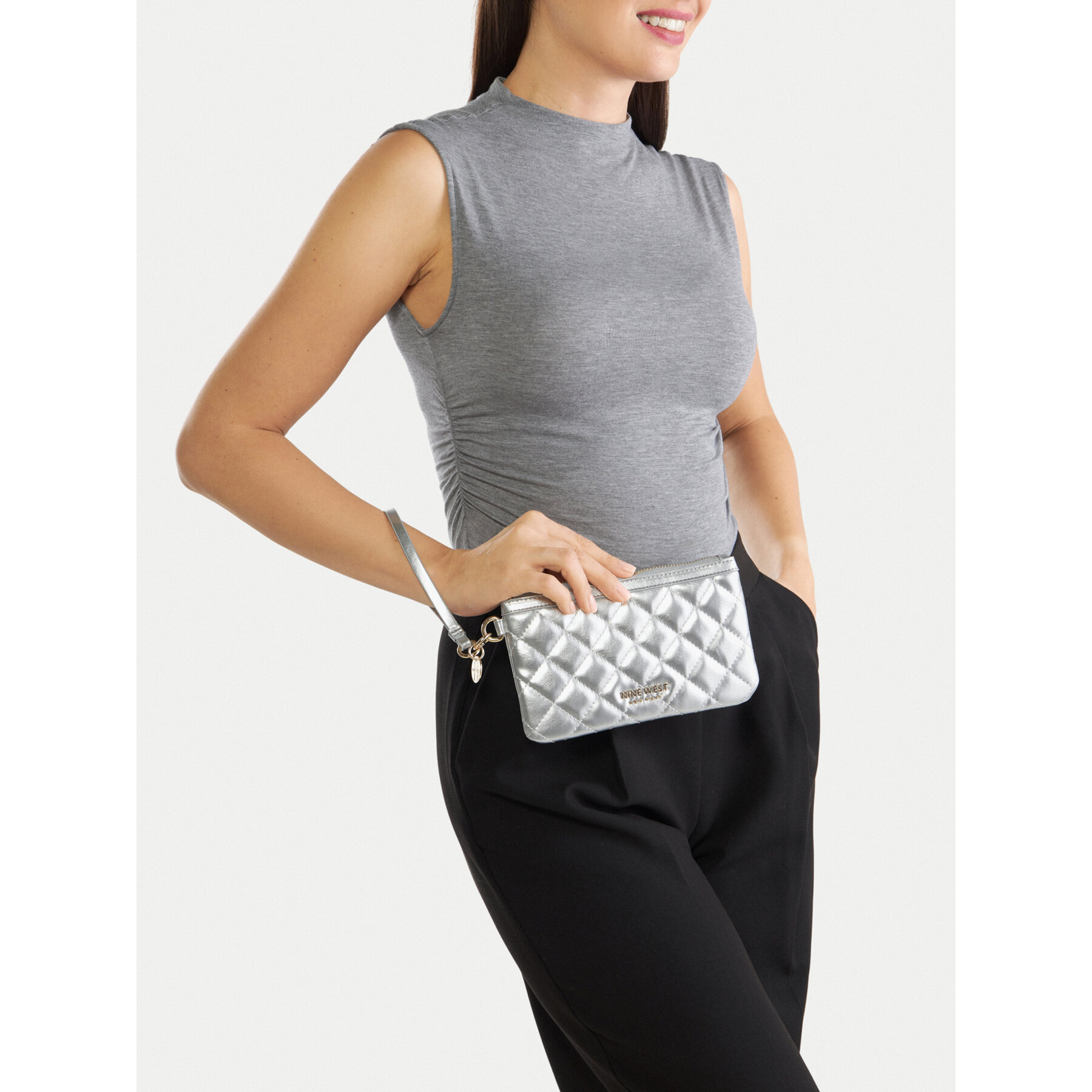 Nine West Torebka LILLA1 Srebrny