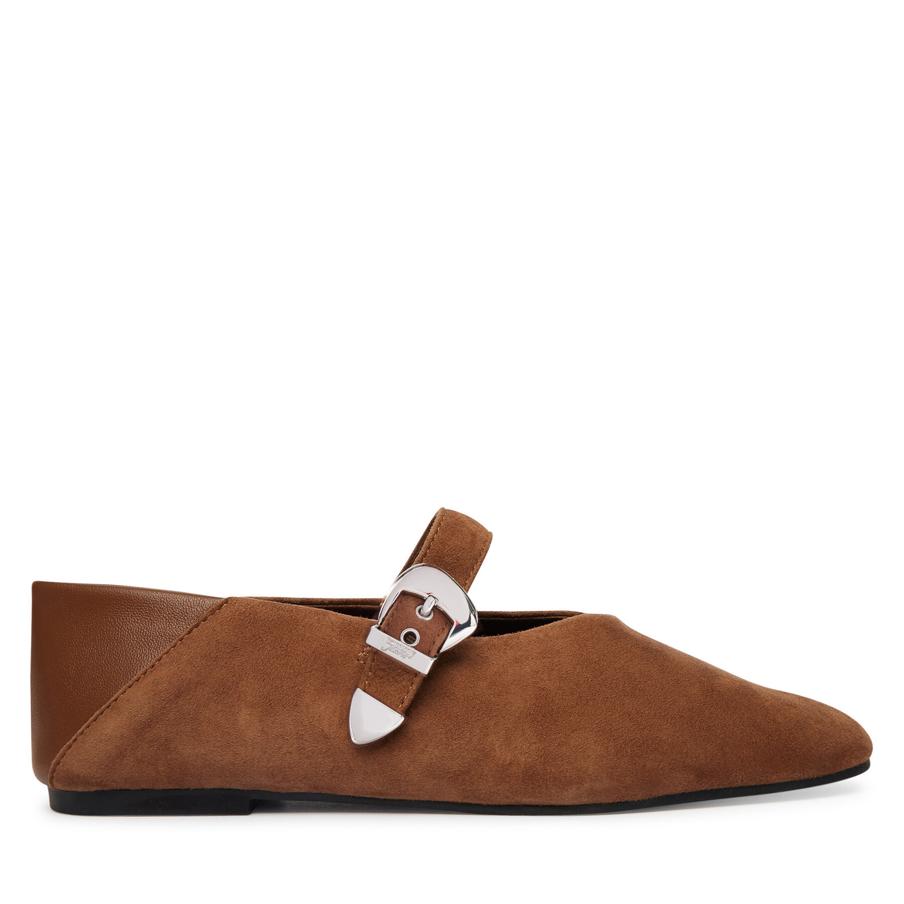 Tommy Jeans Baleriny Tjw Ballerina Suede EN0EN03067 Brązowy