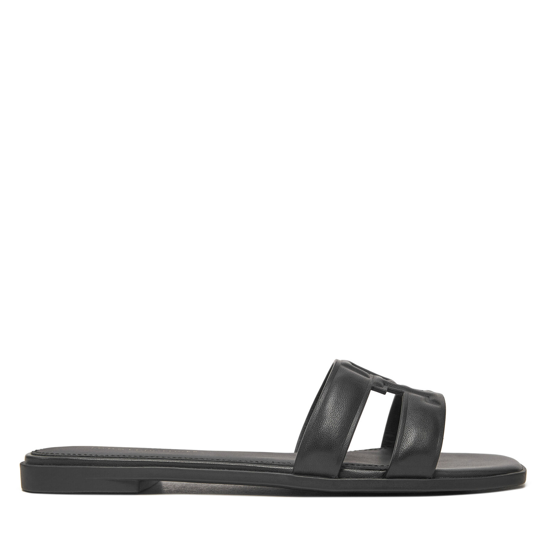 Tommy Hilfiger Klapki Th Logo Strap Mule FW0FW08671 Czarny