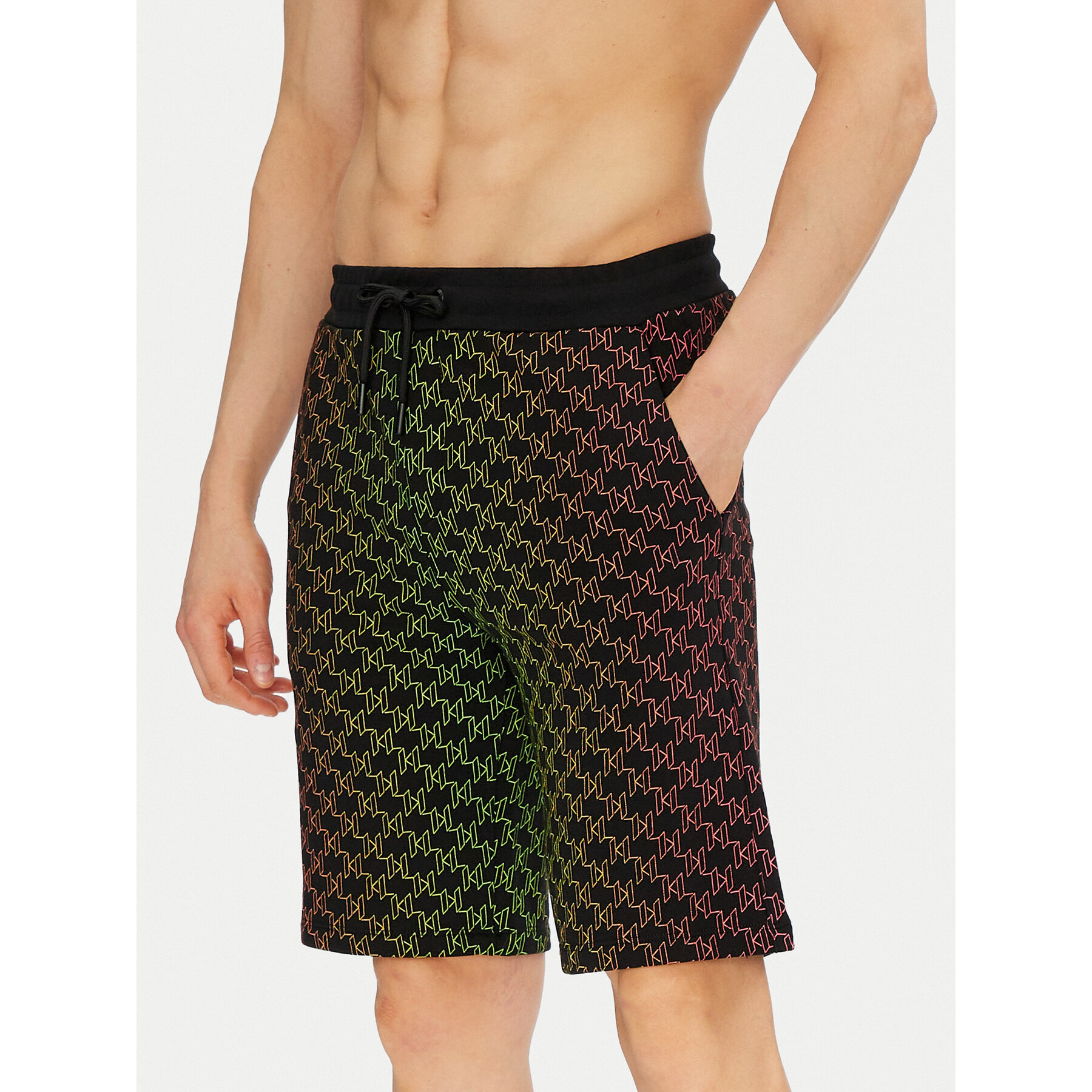 KARL LAGERFELD Szorty sportowe 705401 552917 Czarny Regular Fit