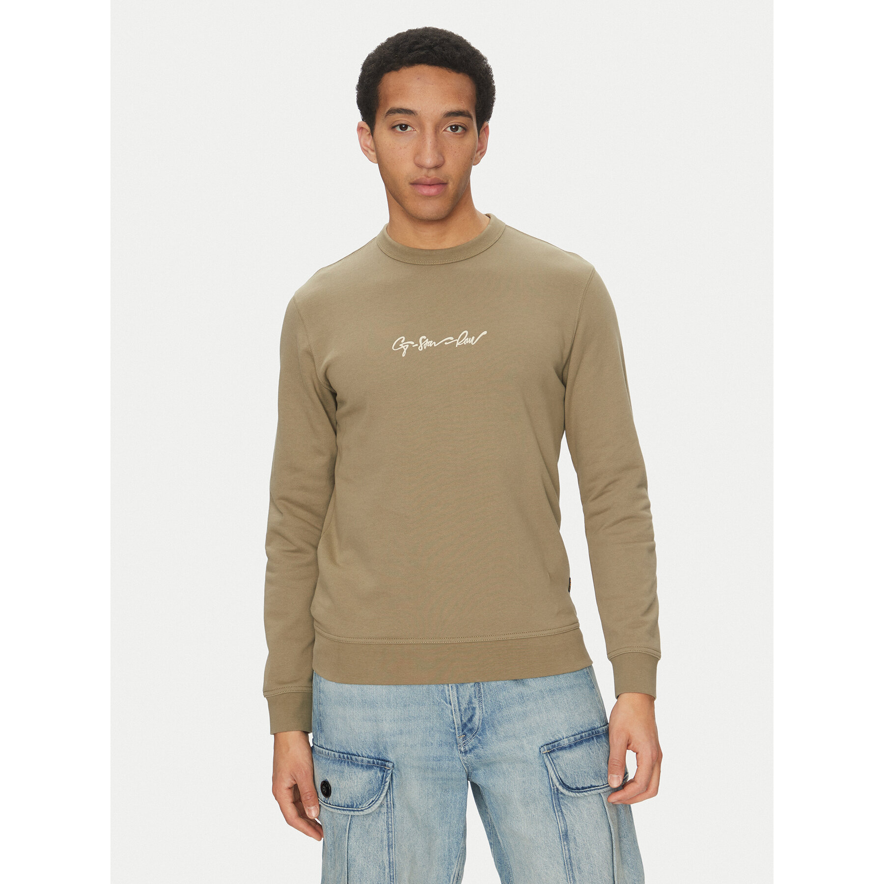 G-Star Raw Bluza G-Script D26407-D257 6057 Khaki Regular Fit