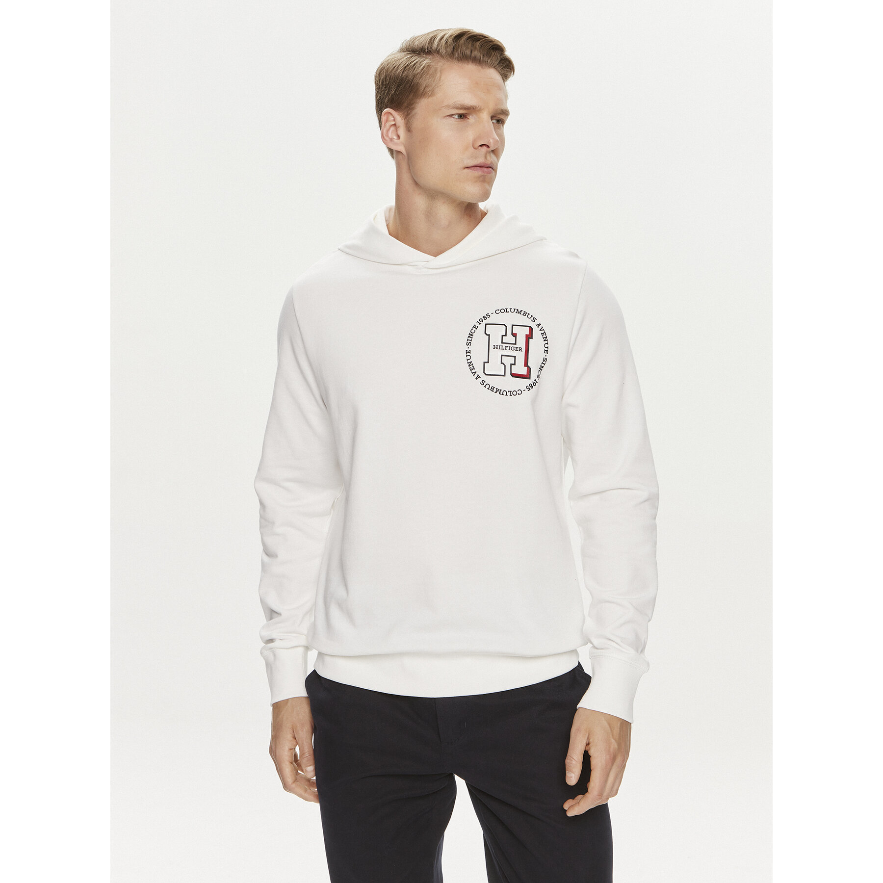 Tommy Hilfiger Bluza MW0MW34383 Biały Regular Fit