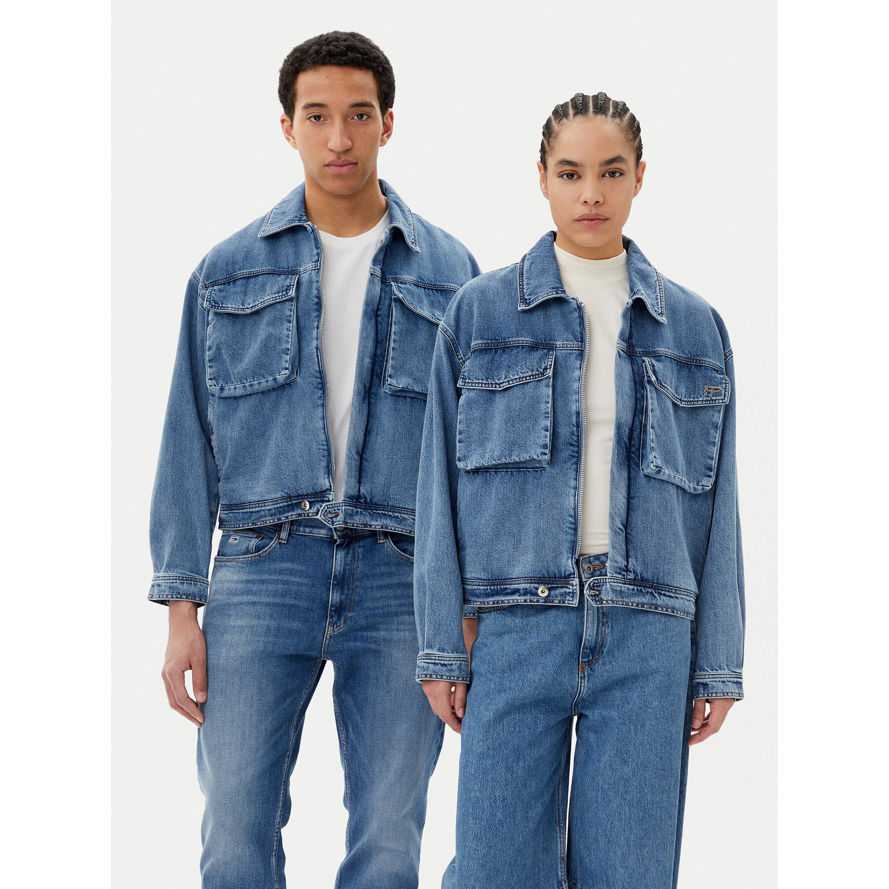 Filling Pieces Kurtka jeansowa Unisex 78620769975 Niebieski Regular Fit