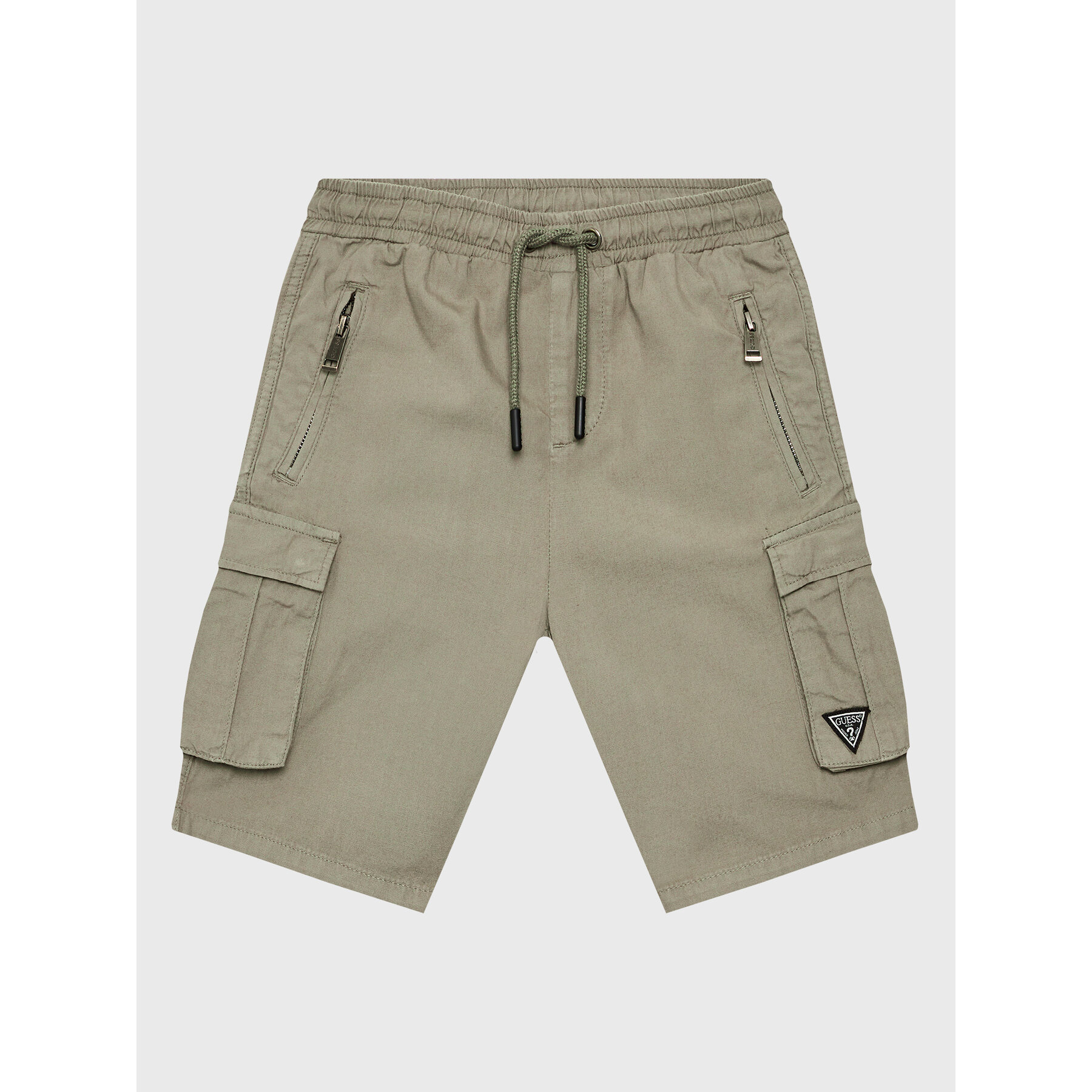 Guess Szorty materiałowe L2RD01 D3XN0 Khaki Regular Fit