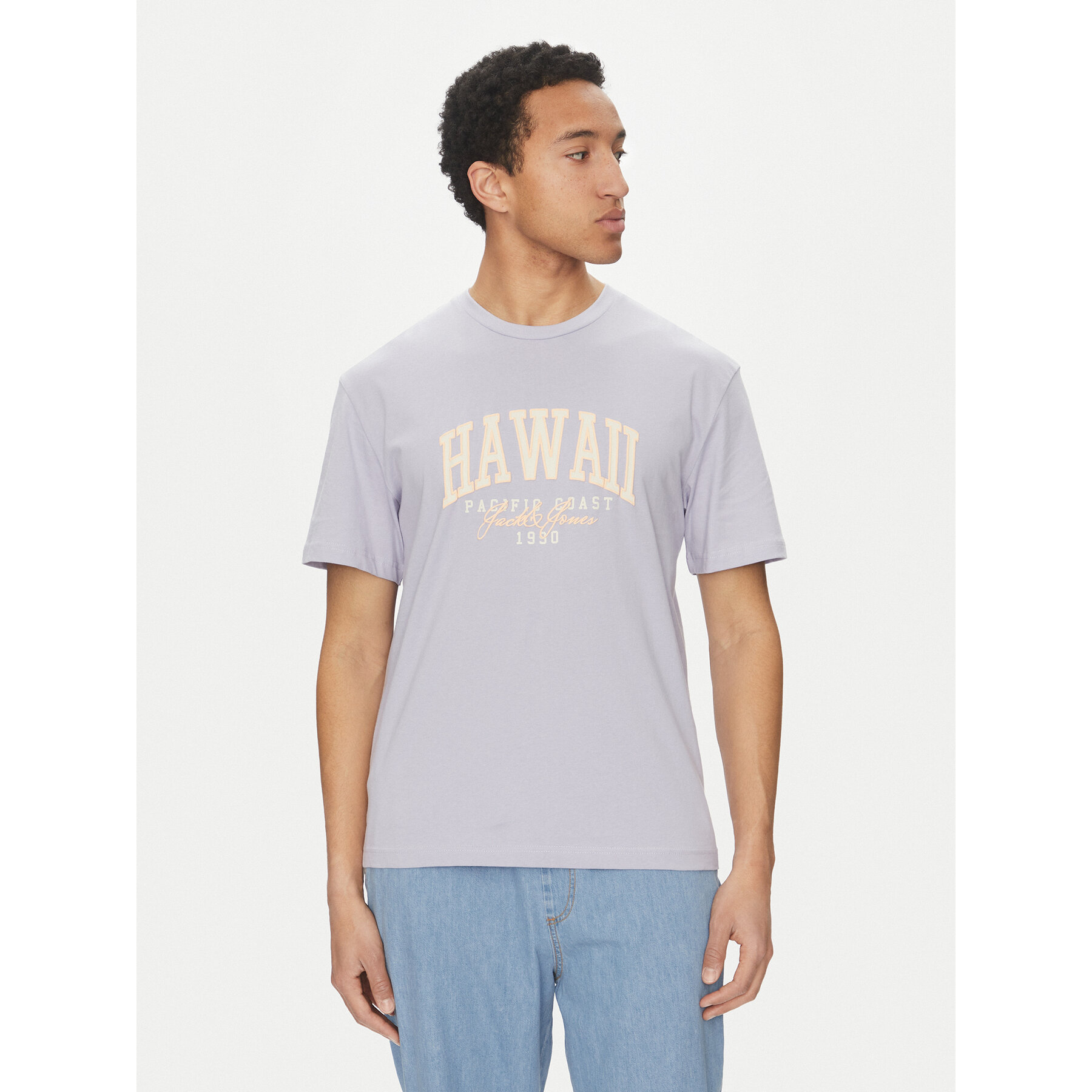 Jack & Jones T-Shirt Detroit 12268441 Fioletowy Relaxed Fit