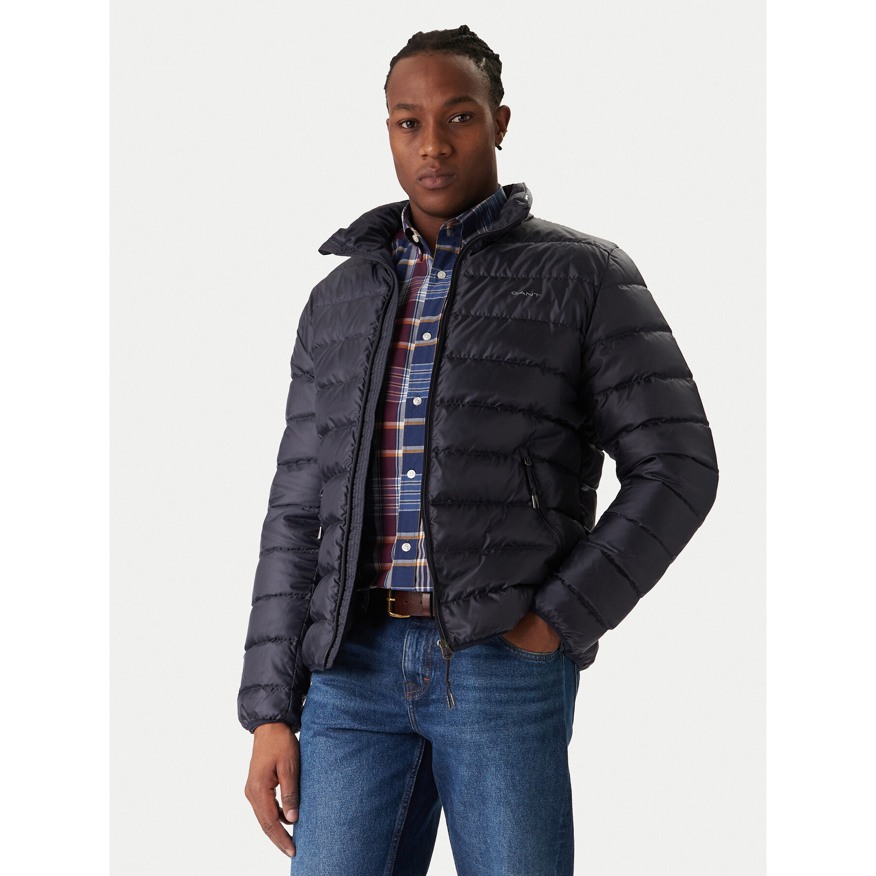 Gant Kurtka puchowa 7006526 Granatowy Regular Fit