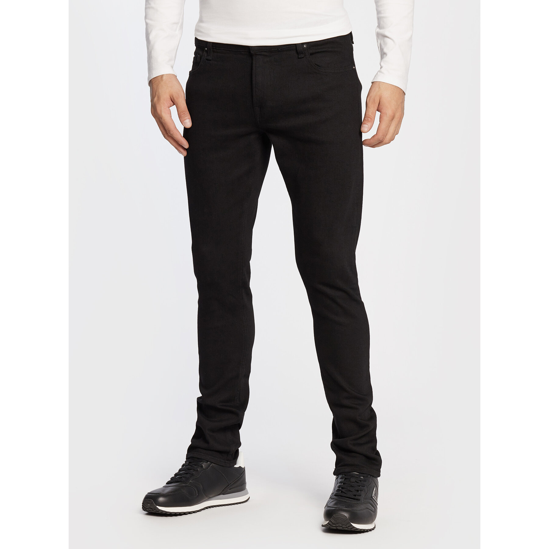 Guess Jeansy Miami M2YAN1 D4Q51 Czarny Skinny Fit