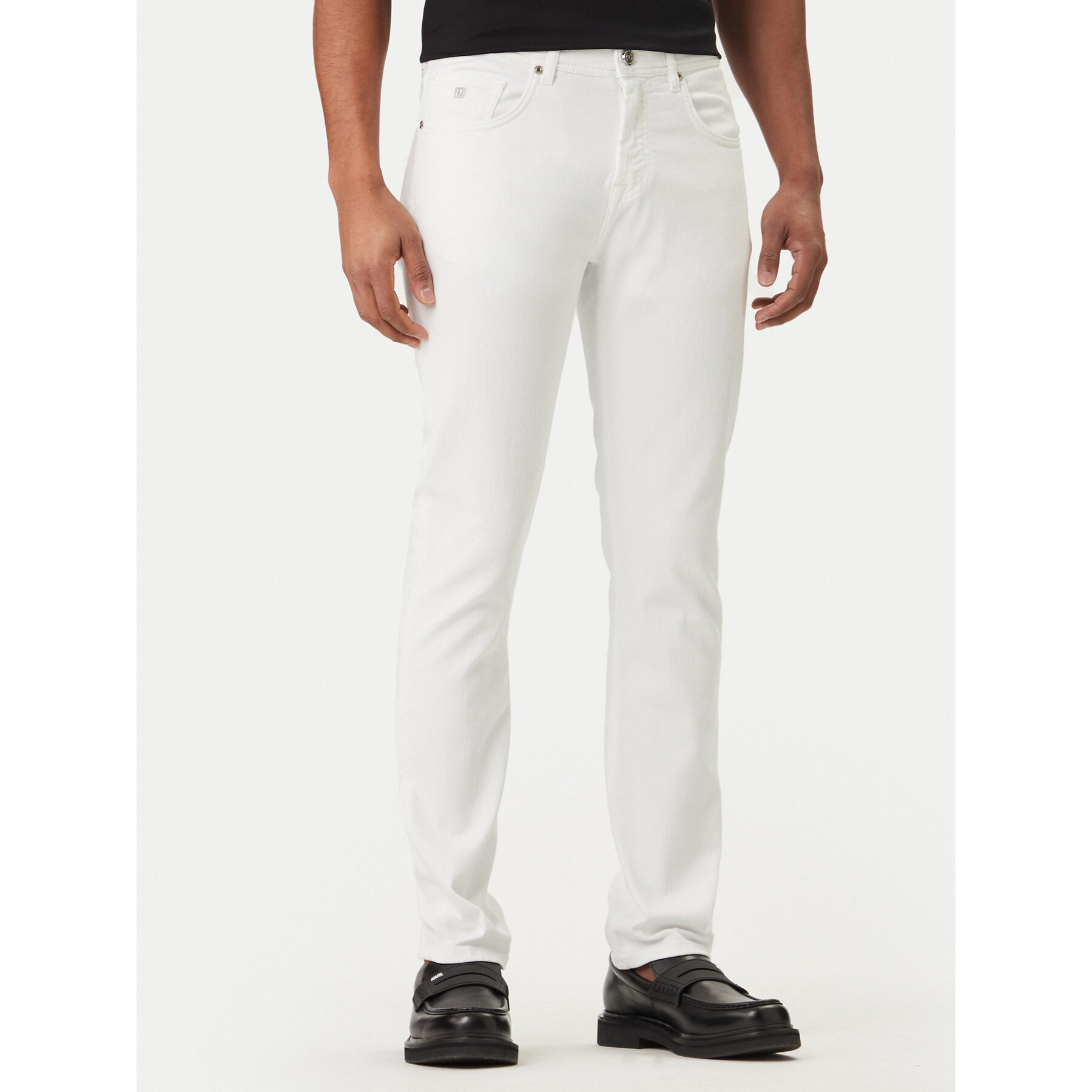 KARL LAGERFELD Jeansy 265501 562820 Biały Slim Fit