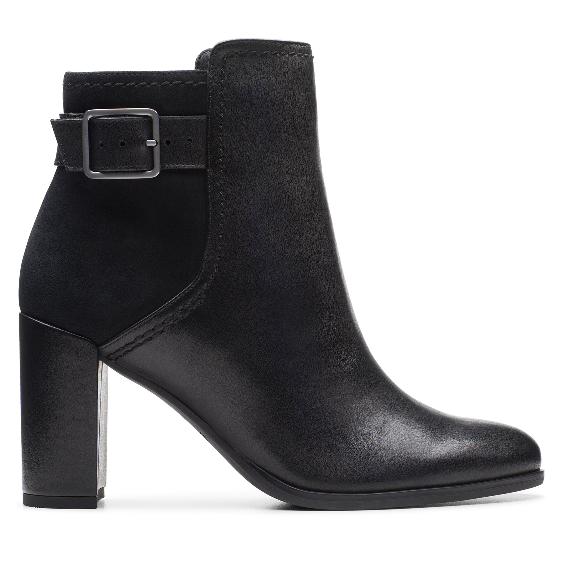 Clarks Botki Freva 85 Buckle 26174749 Czarny