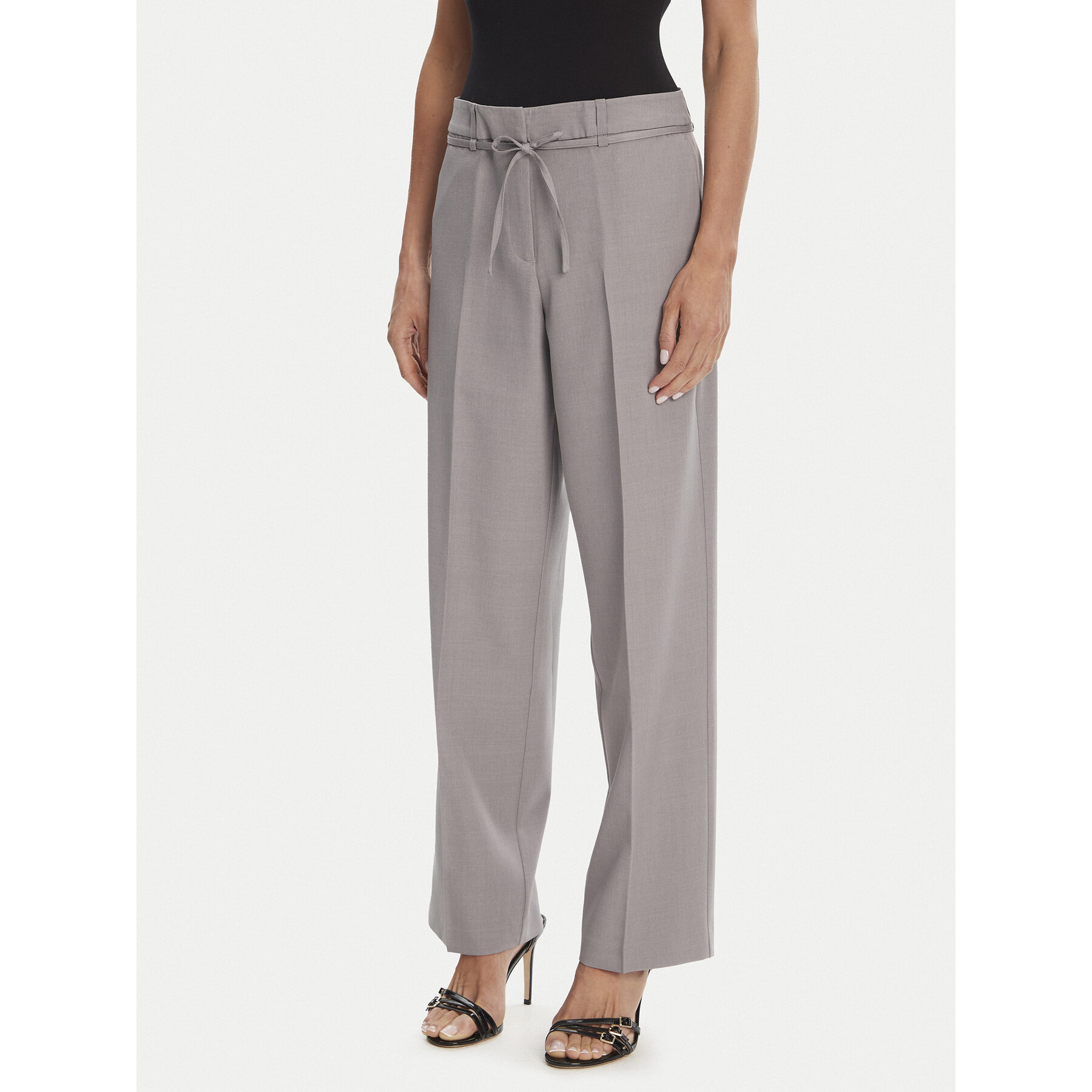 ONLY Spodnie materiałowe Marine 15338350 Szary Straight Fit