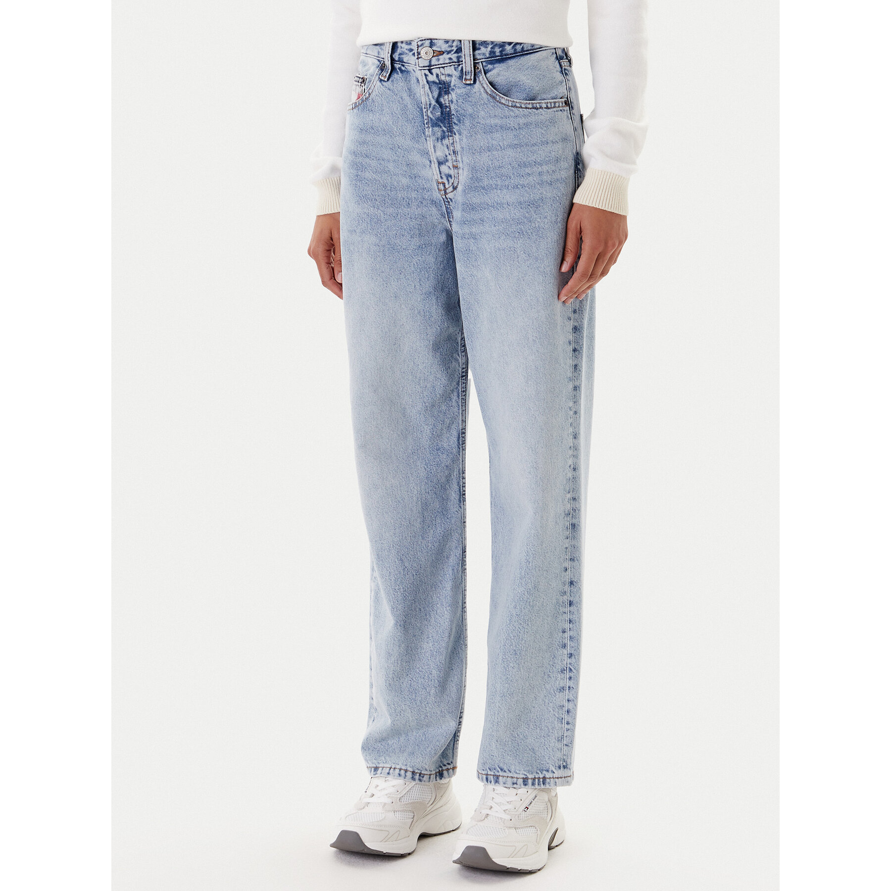 Tommy Jeans Jeansy Layla DW0DW20498 Niebieski Straight Fit