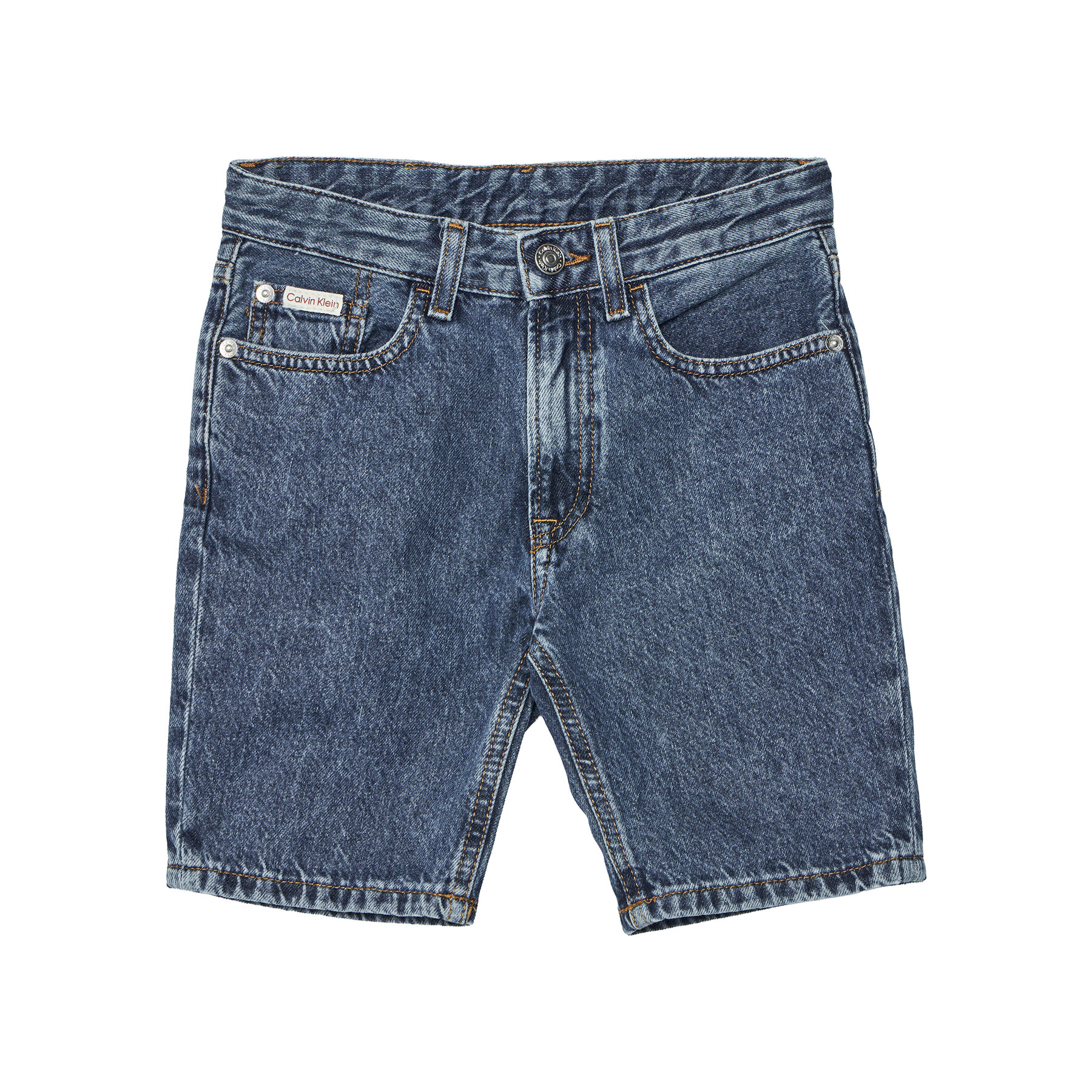 Calvin Klein Jeans Szorty jeansowe LVCKSJC42B Niebieski Regular Fit