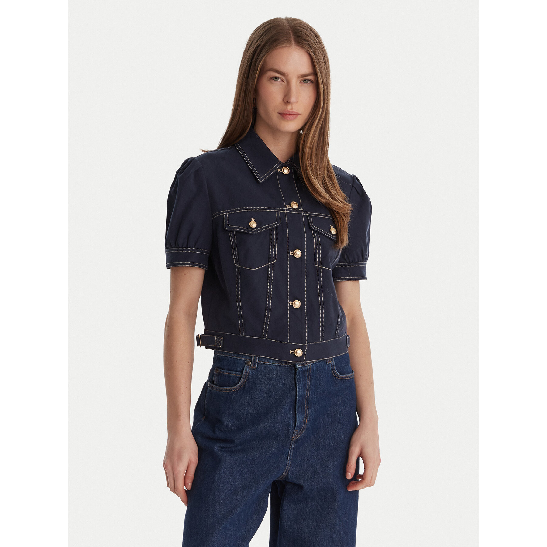 Guess Kurtka jeansowa W6GL08 W1804 Granatowy Regular Fit