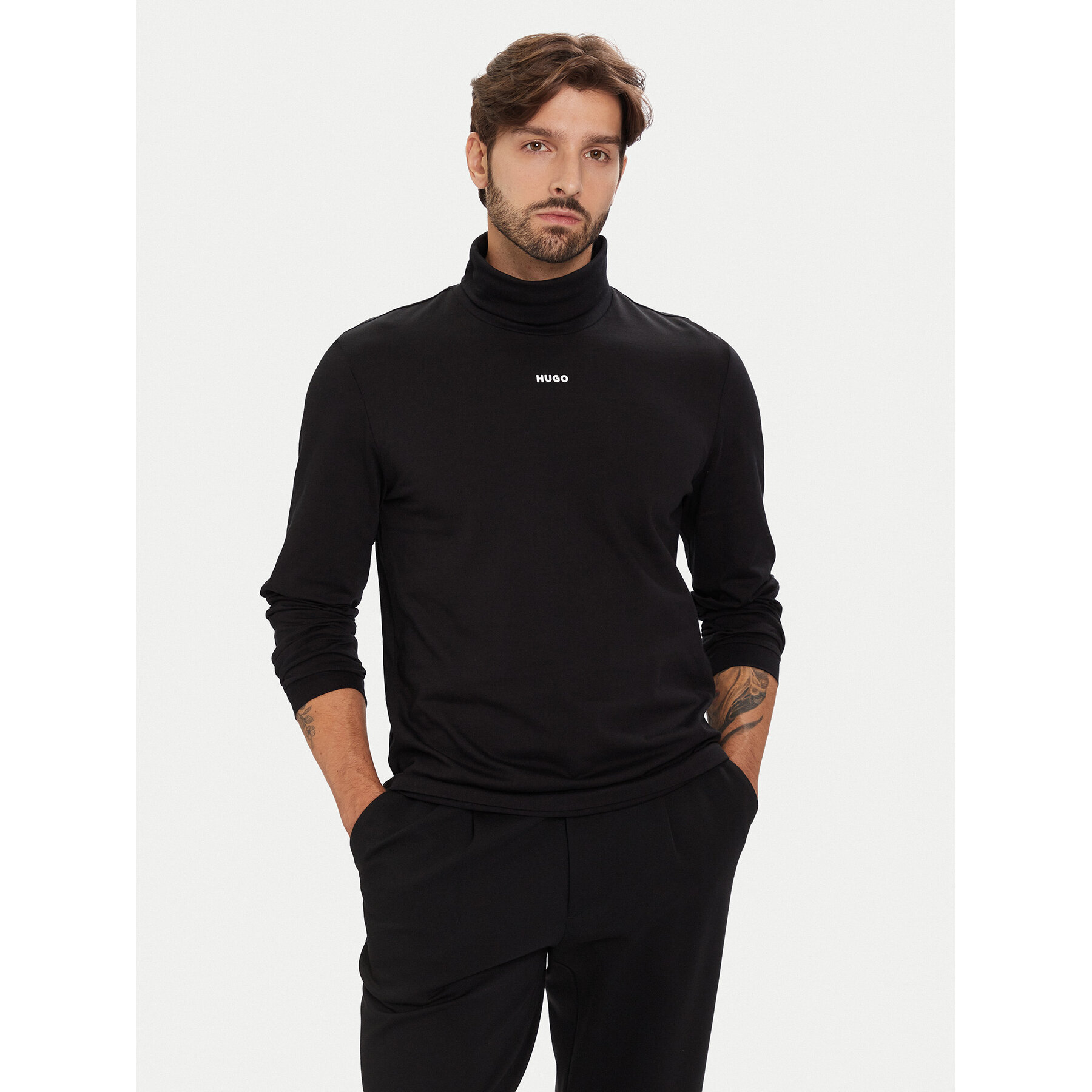HUGO Golf Daporollo 50547372 Czarny Regular Fit