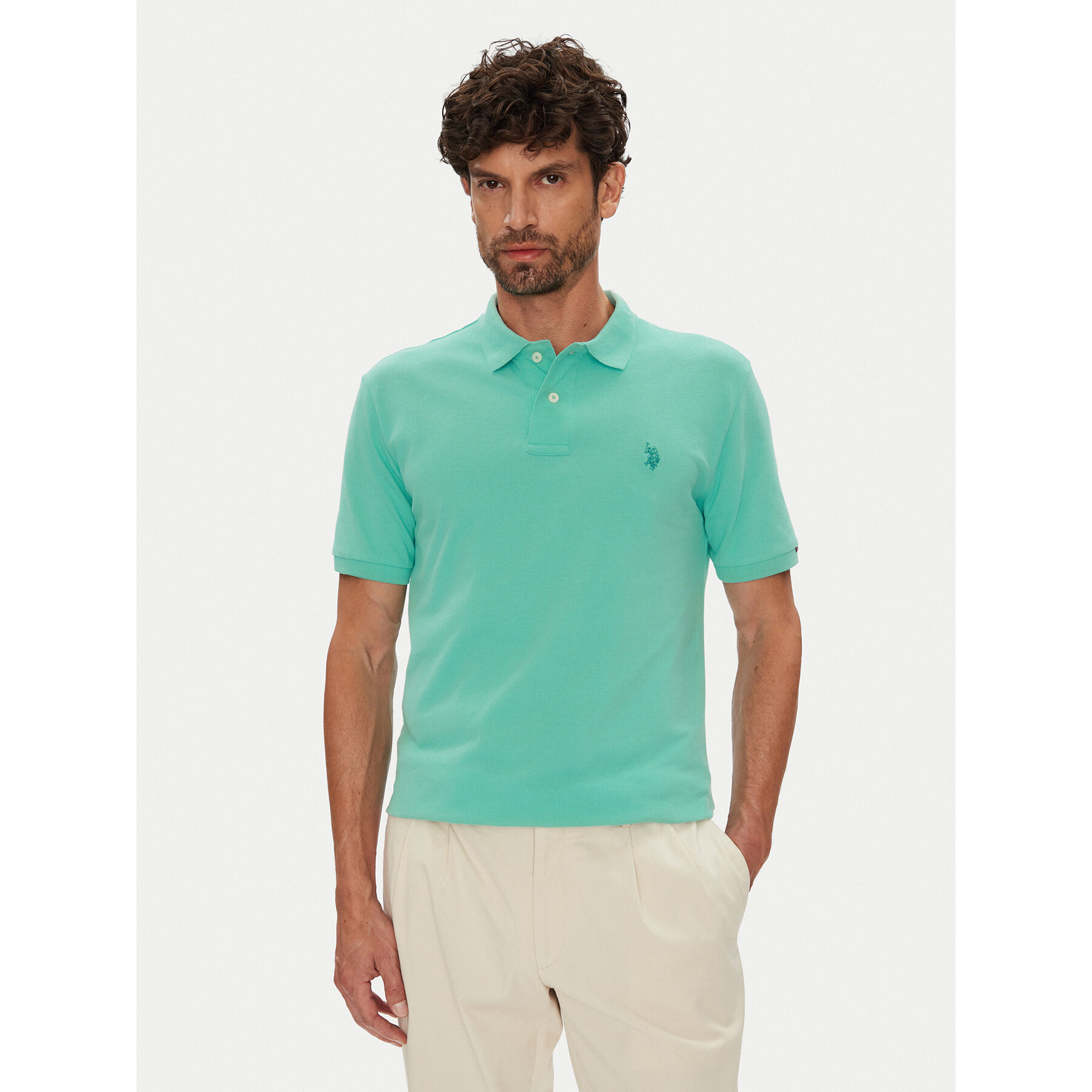 U.S. Polo Assn. Polo MUP3312 Niebieski Regular Fit