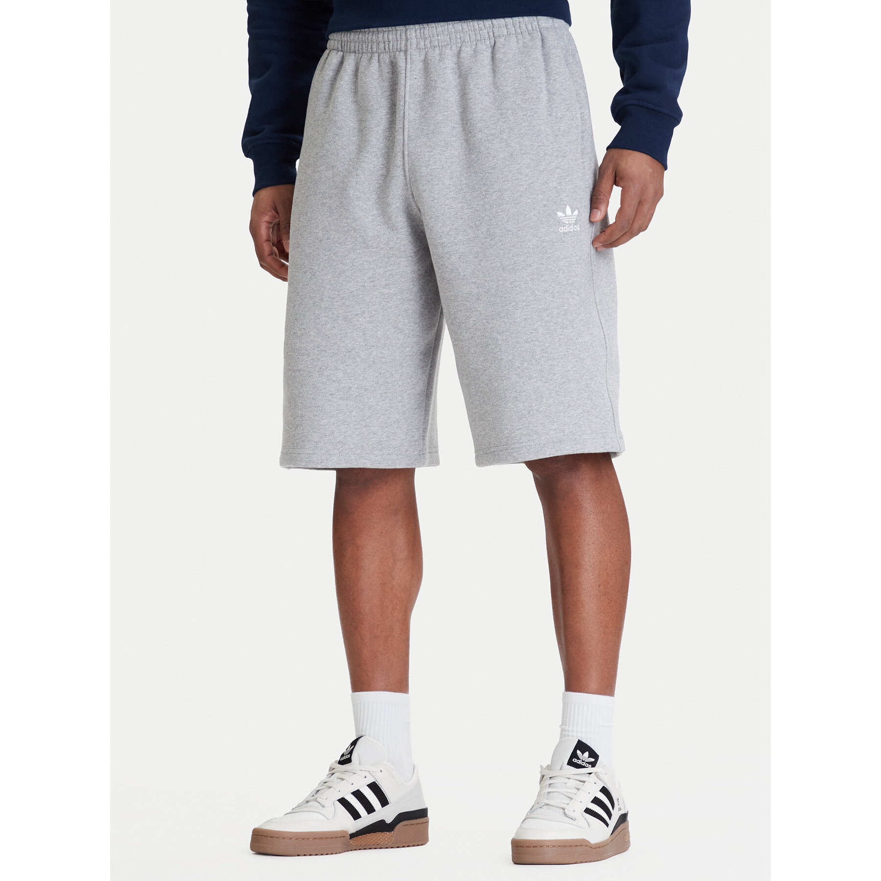 adidas Szorty sportowe Trefoil Essentials JV6053 Szary Loose Fit