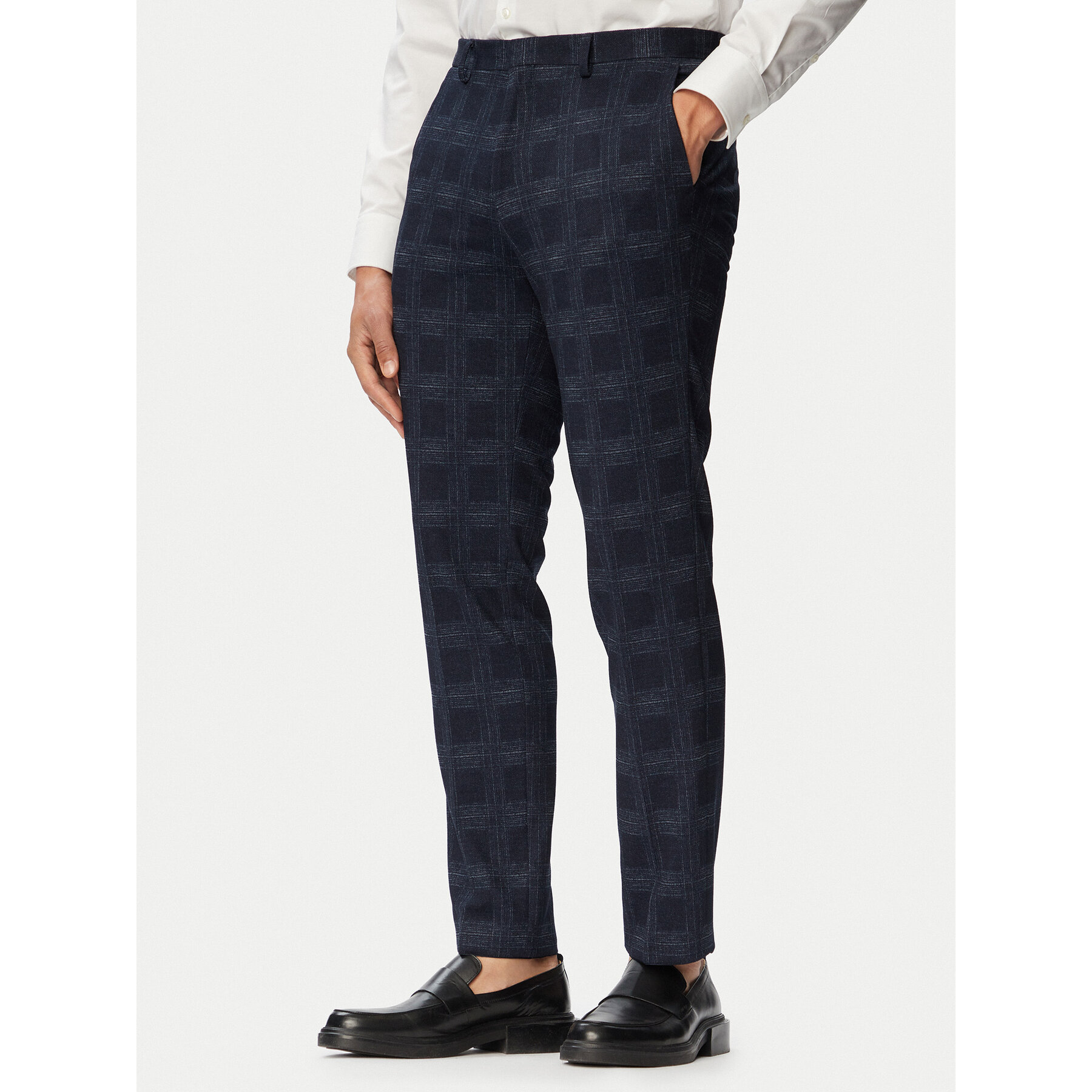 HUGO Chinosy Hesten263X-H 50565367 Granatowy Slim Fit