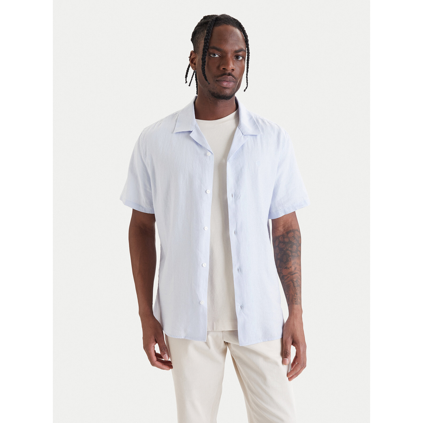 Calvin Klein Koszula LV04LF137G Fioletowy Relaxed Fit