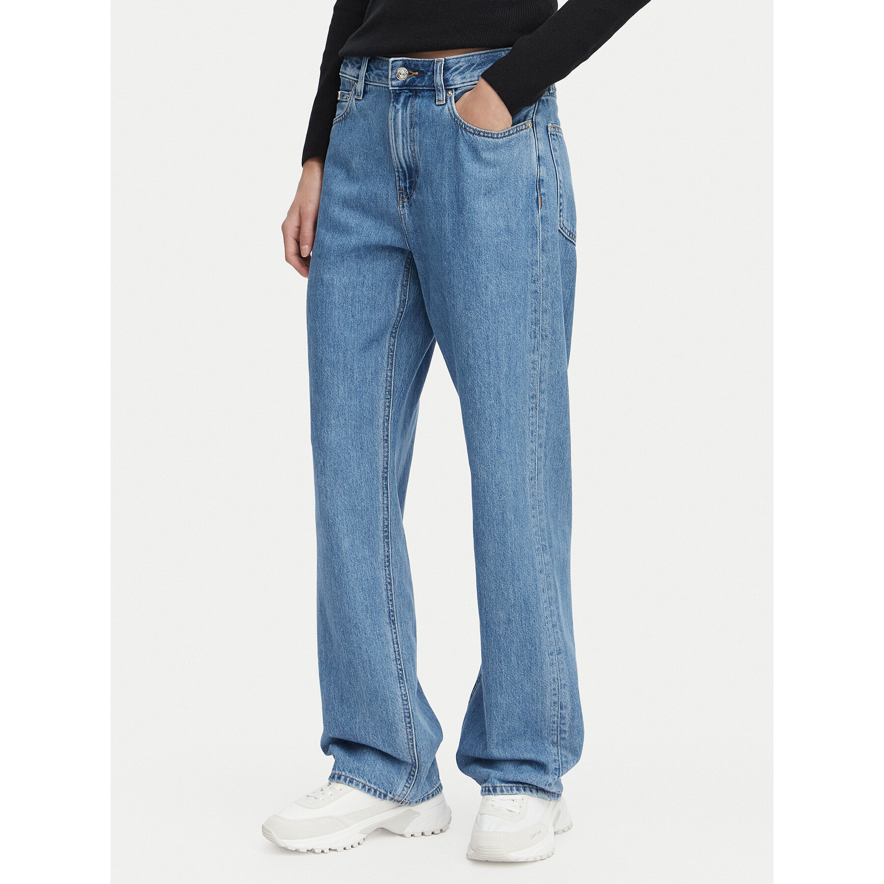 Calvin Klein Jeans Jeansy LV047G799G Niebieski Straight Fit
