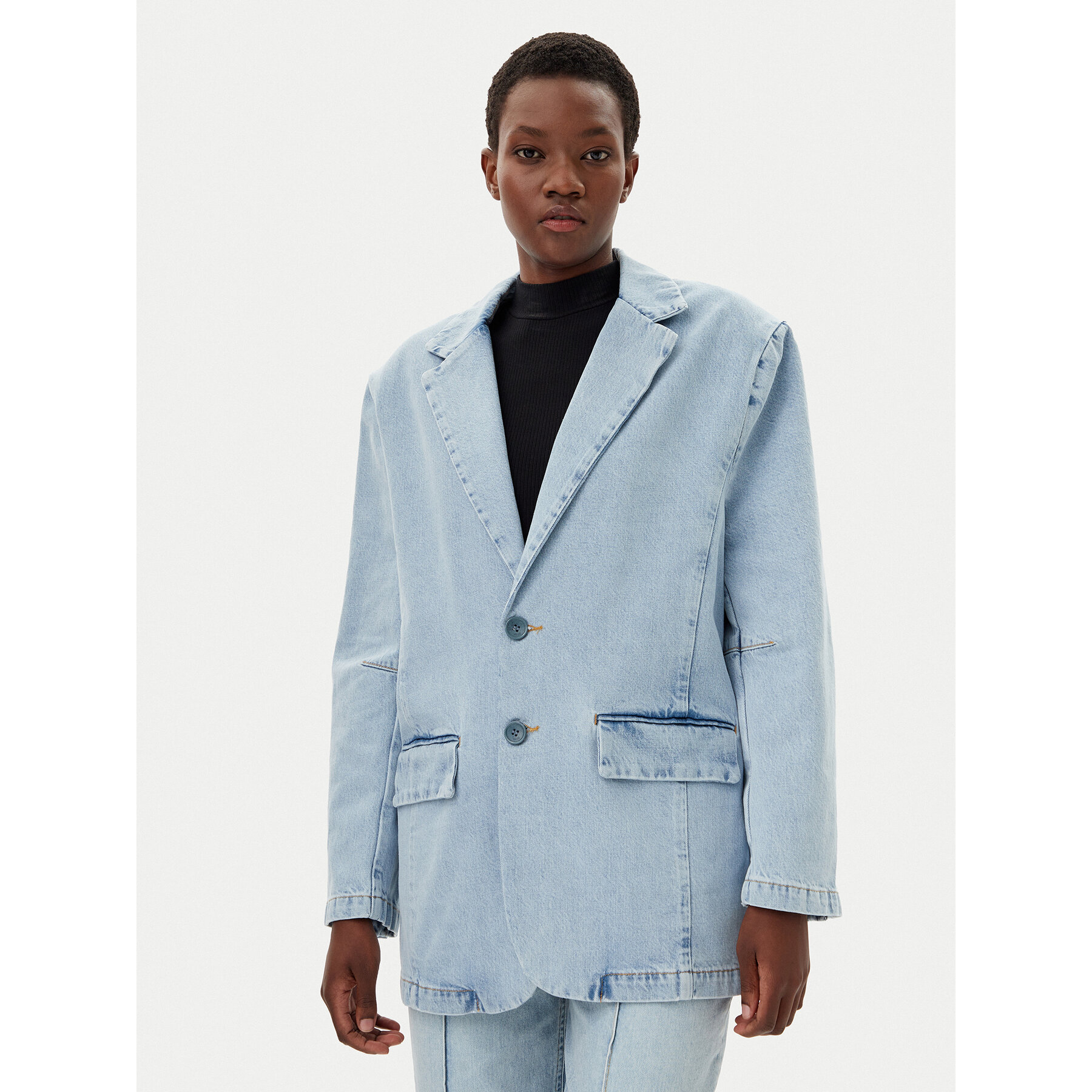 Liu Jo Marynarka UA5210 D4854 Błękitny Relaxed Fit