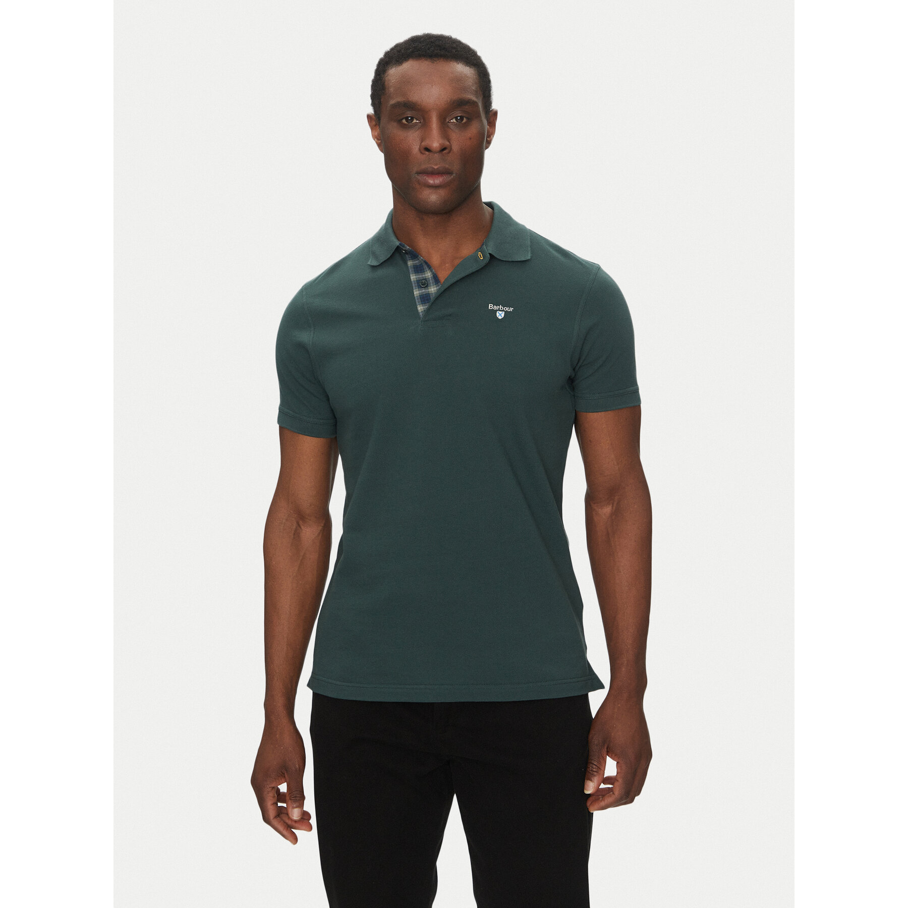 Barbour Polo Tartan MML0012GN89 Zielony Regular Fit